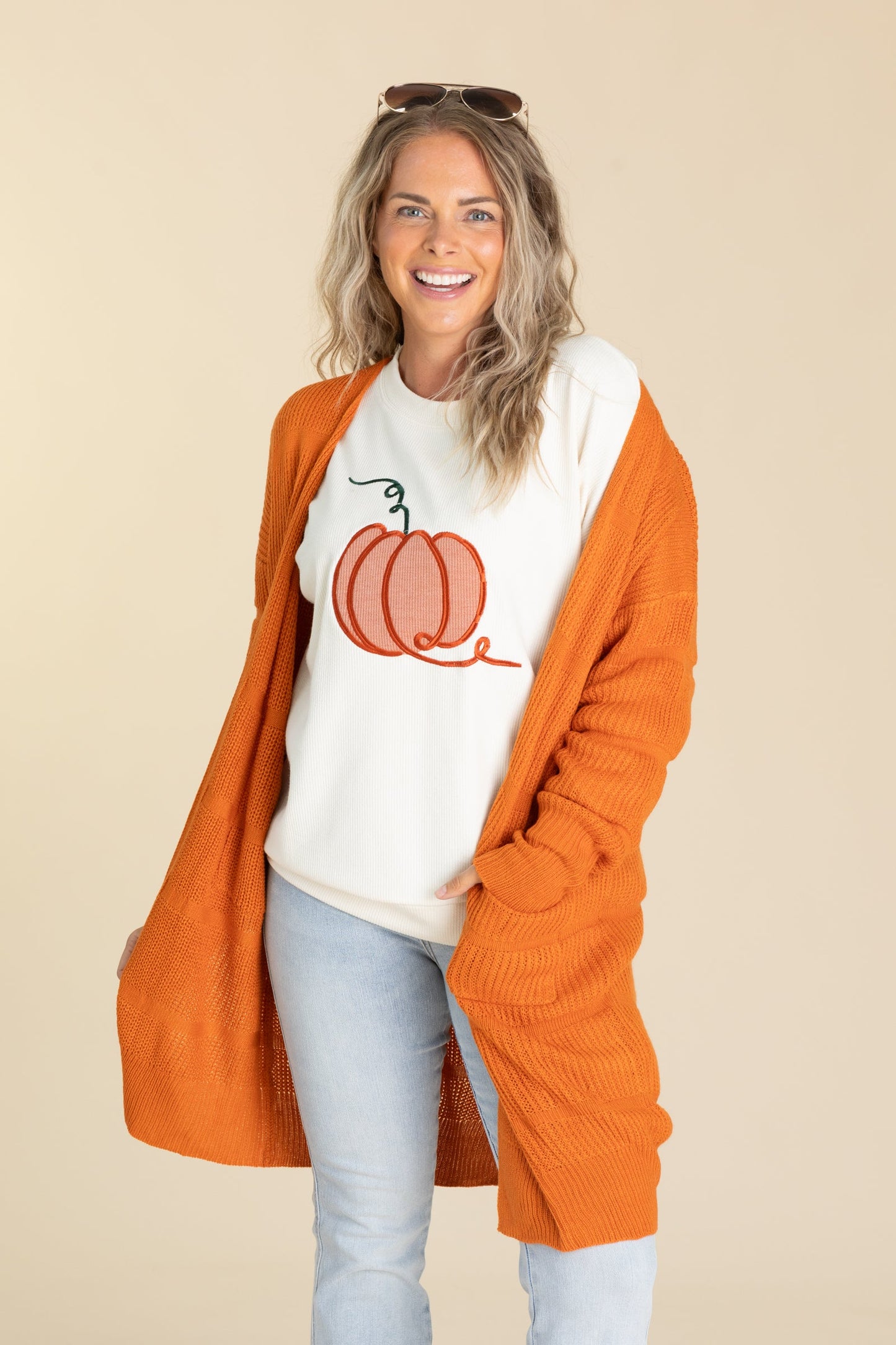 Stripe Textured Open Knit Cardigans