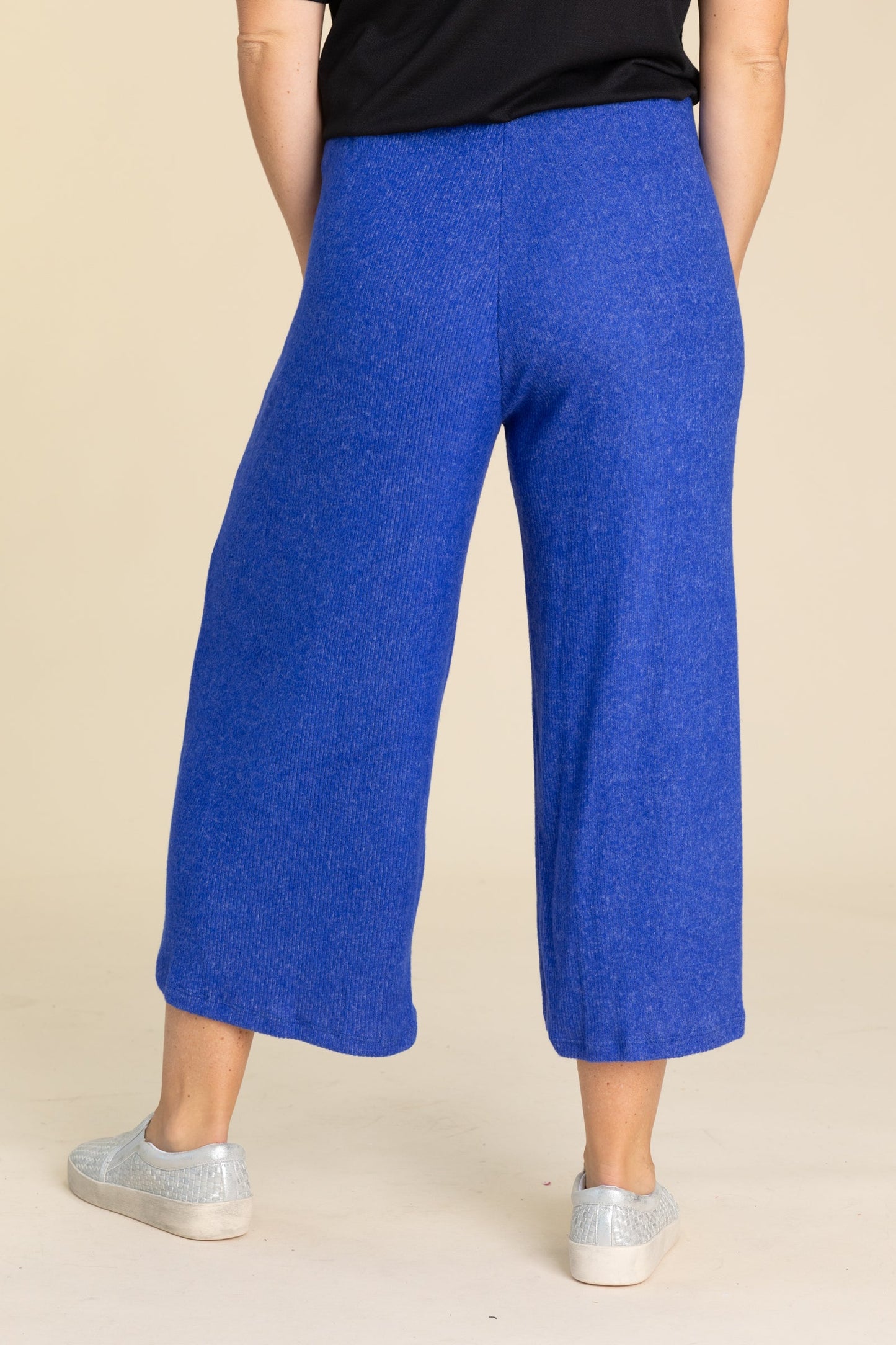 Royal Blue Brushed Rib Pants