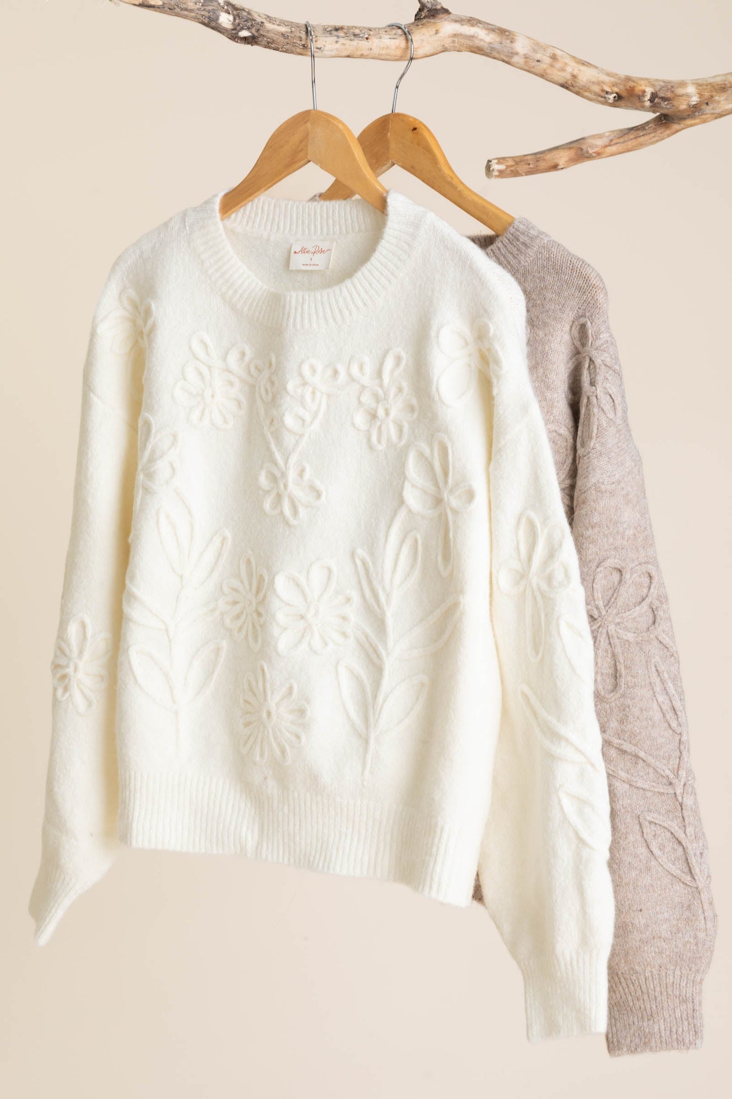 Floral Embroidery Sweaters