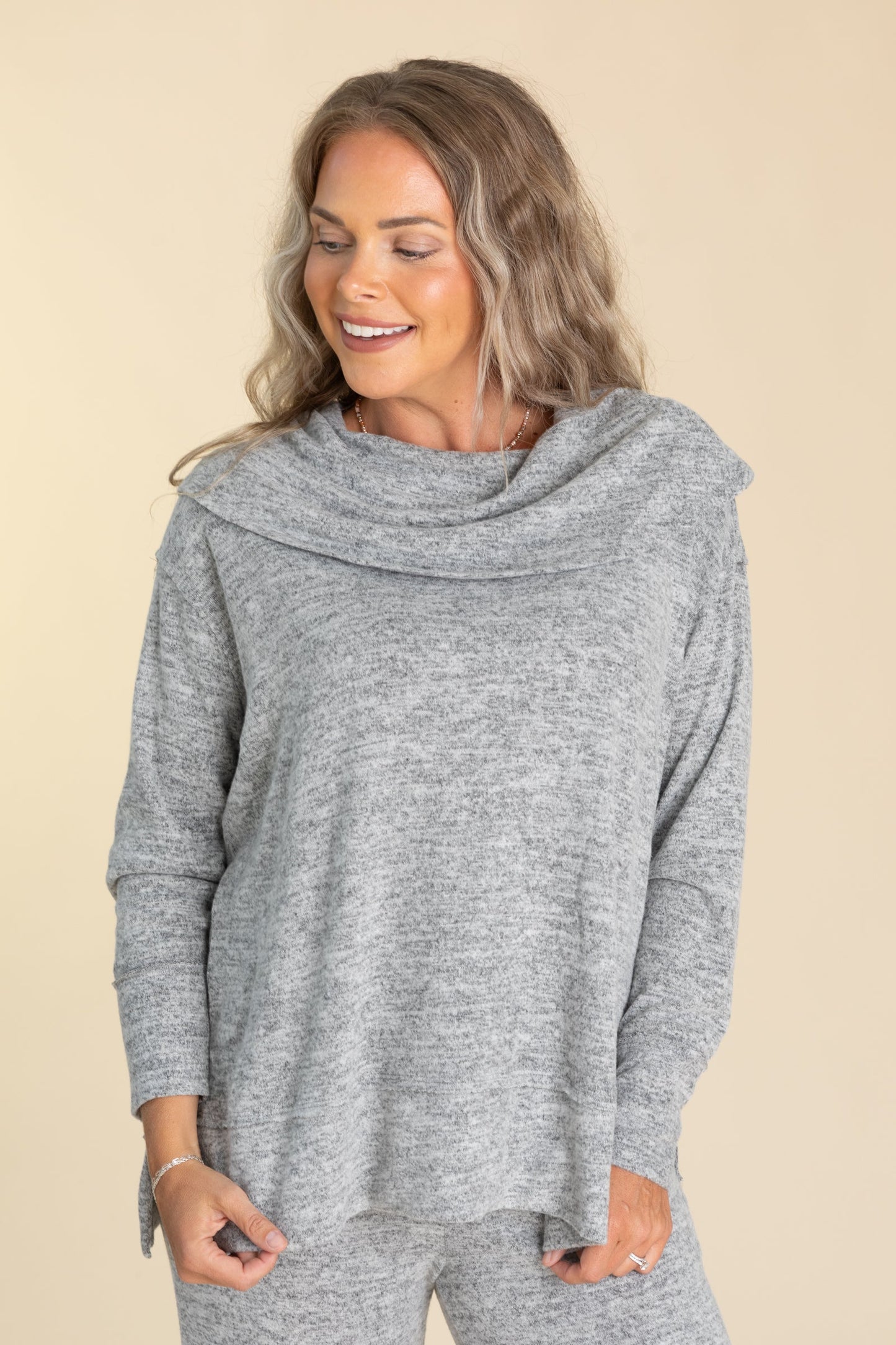 Soft Knit Boat Neck Top And Pants Luxe Sets