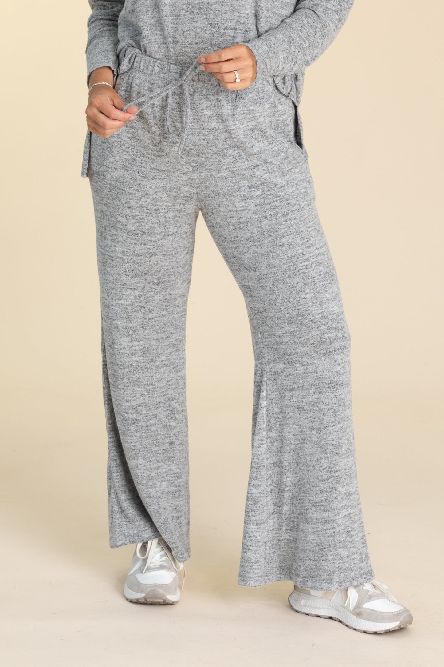 Soft Knit Boat Neck Top And Pants Luxe Sets
