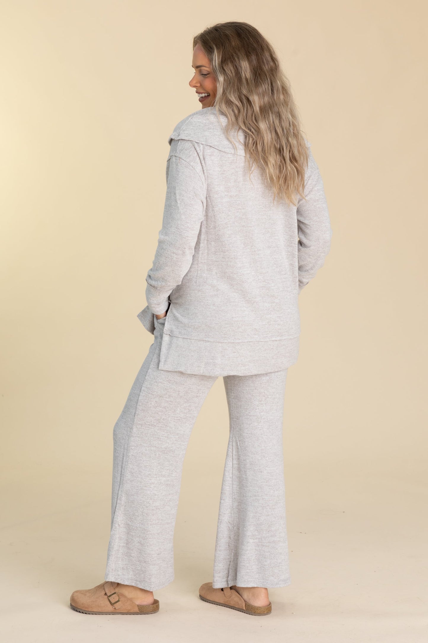 Soft Knit Boat Neck Top And Pants Luxe Sets