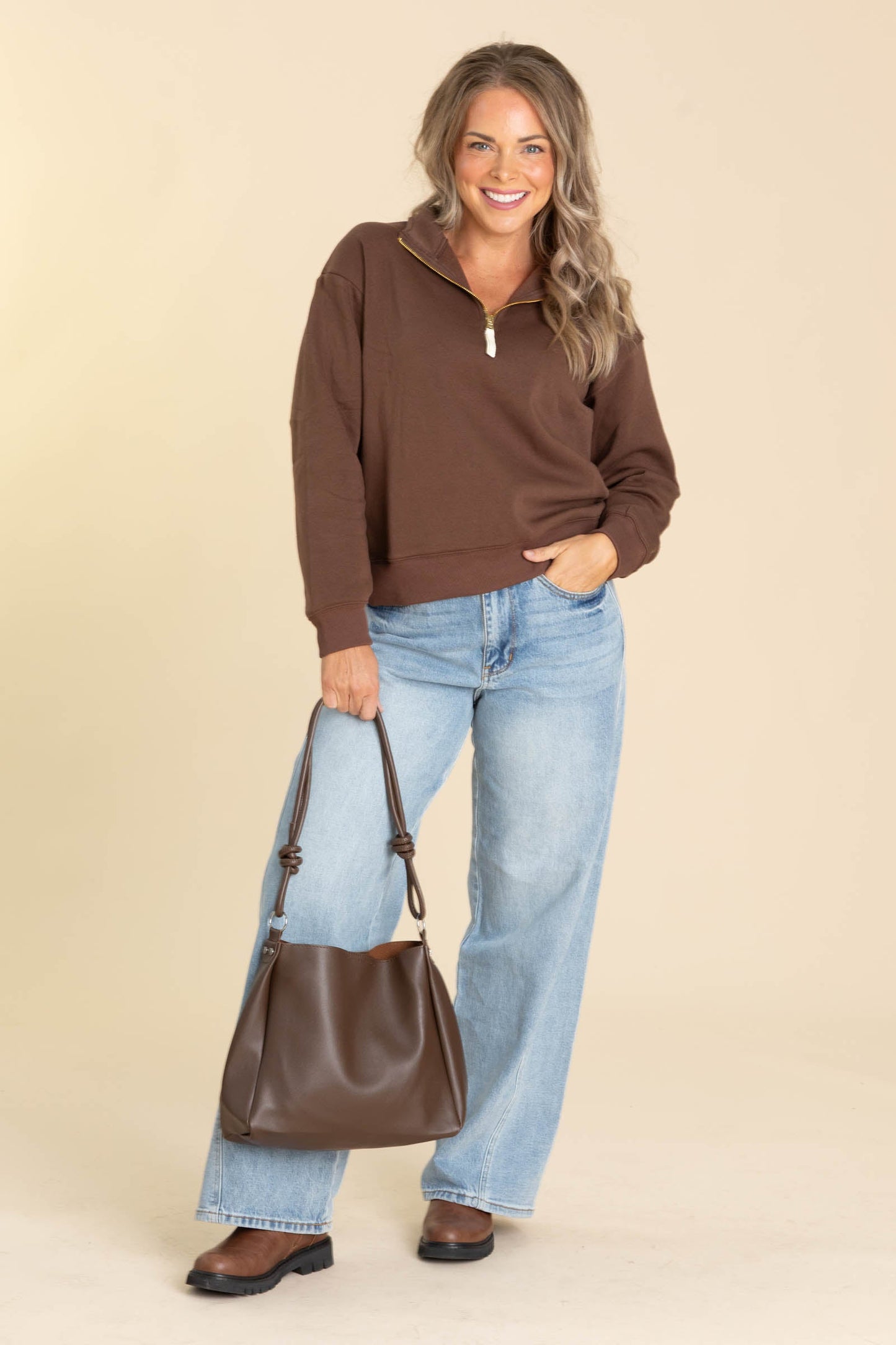 Fleece Half Zip Sweatshirts