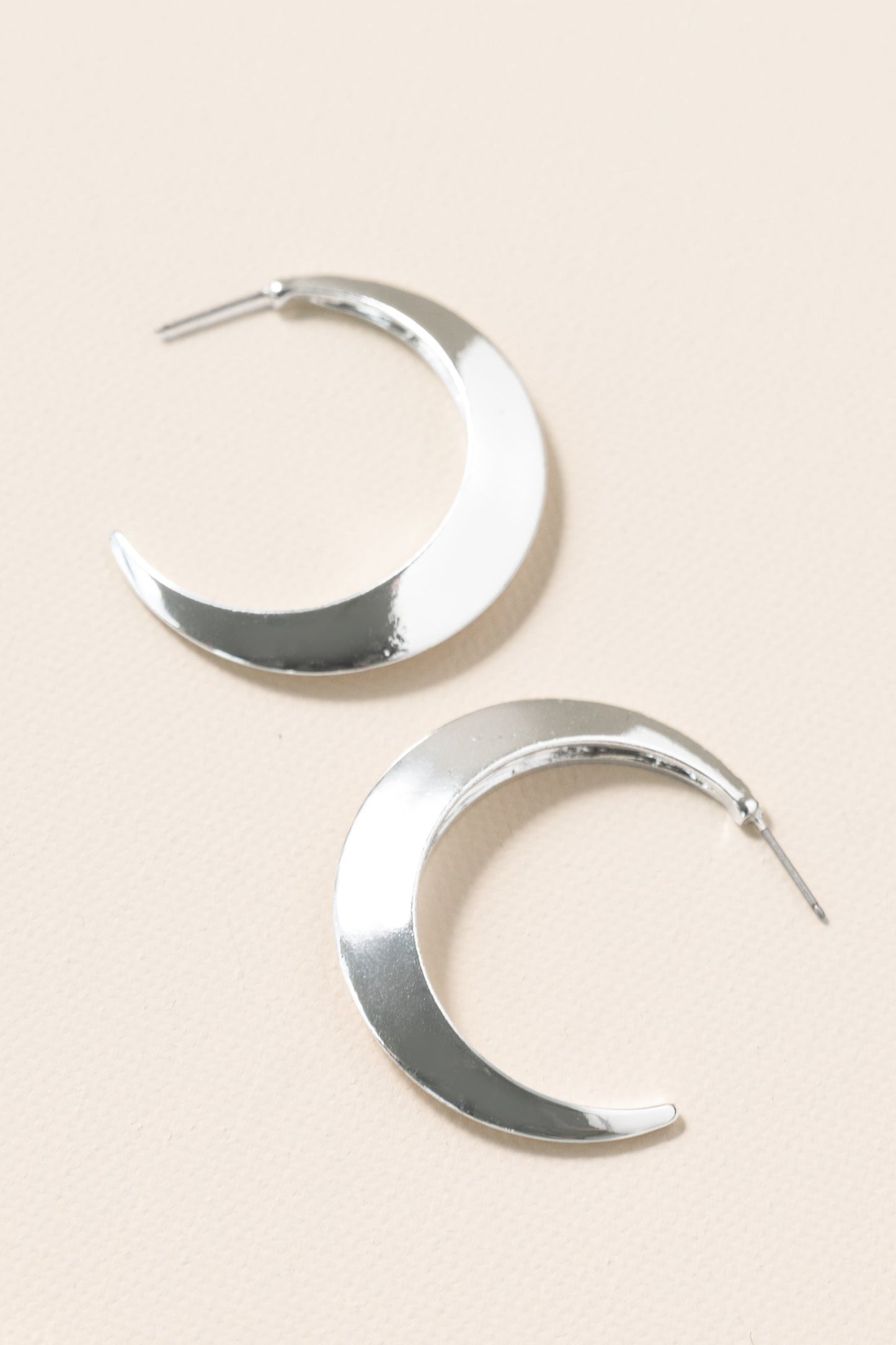 Matte Crescent Hoop Earrings