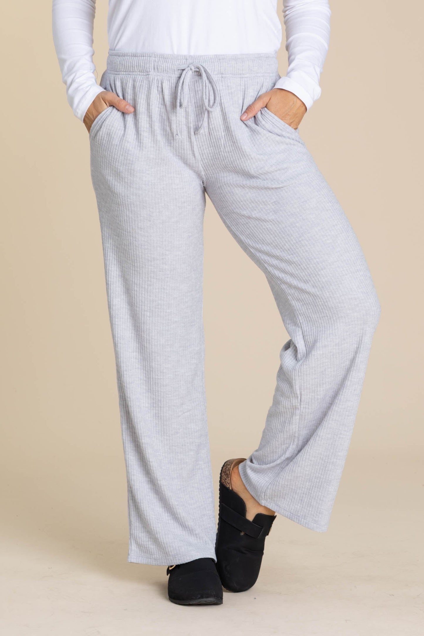 Ribbed Drawstring Lounge Pants