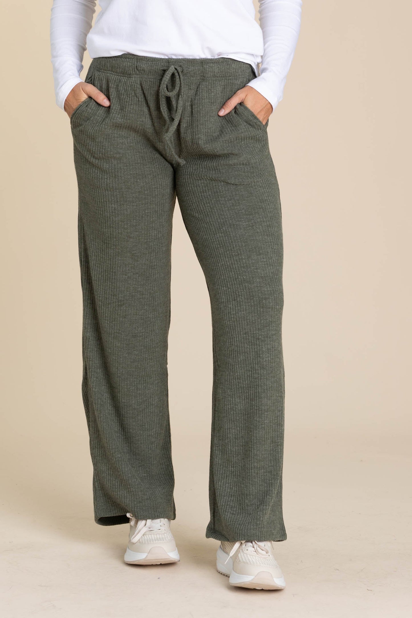 Ribbed Drawstring Lounge Pants
