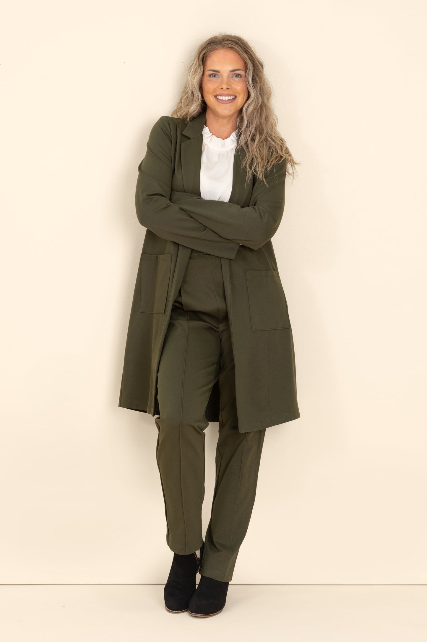 Lapel Front Pocket Cardigan Jacket