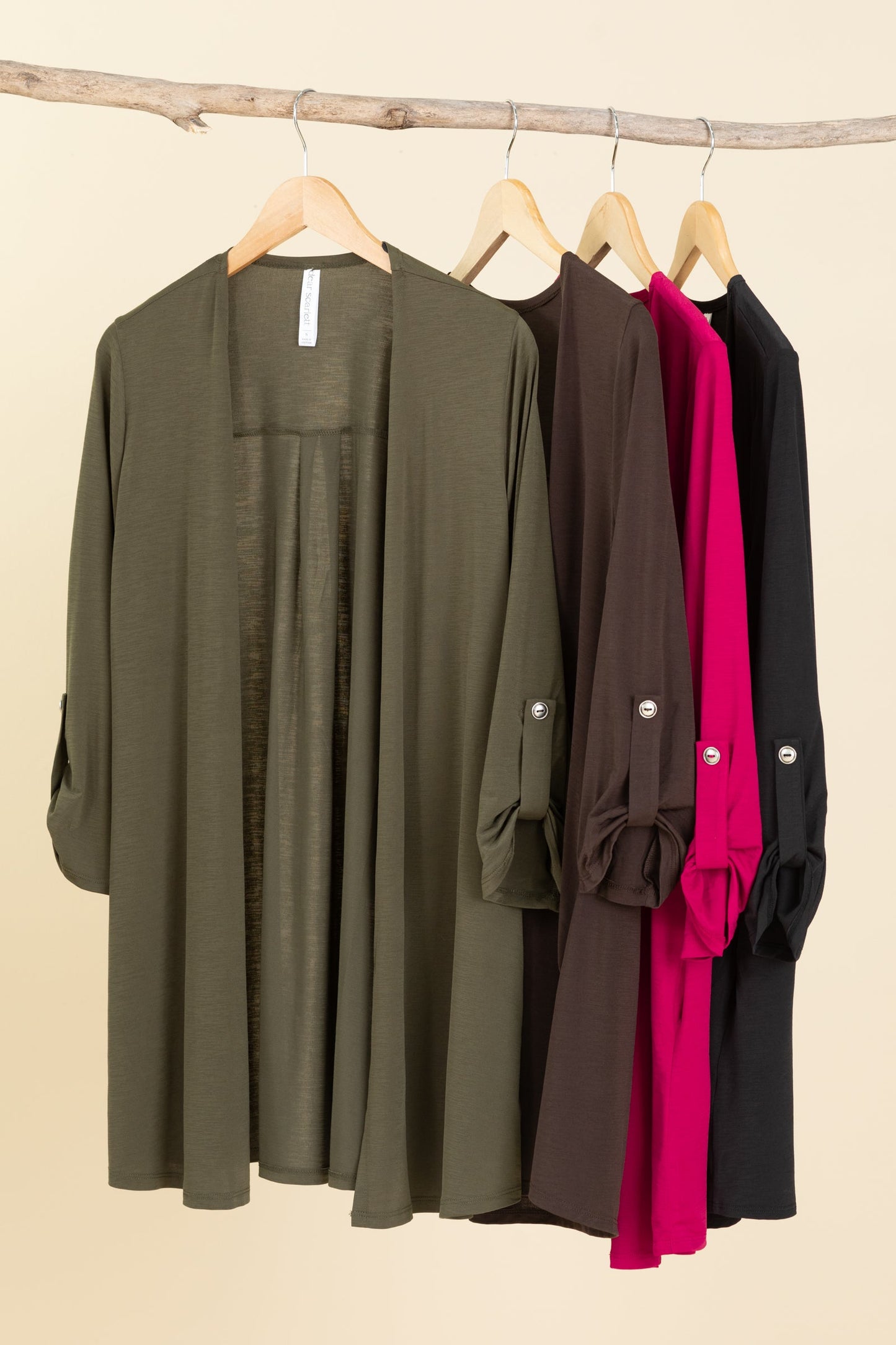 Lizzy Wrinkle Free 3/4 Sleeve Cardigans