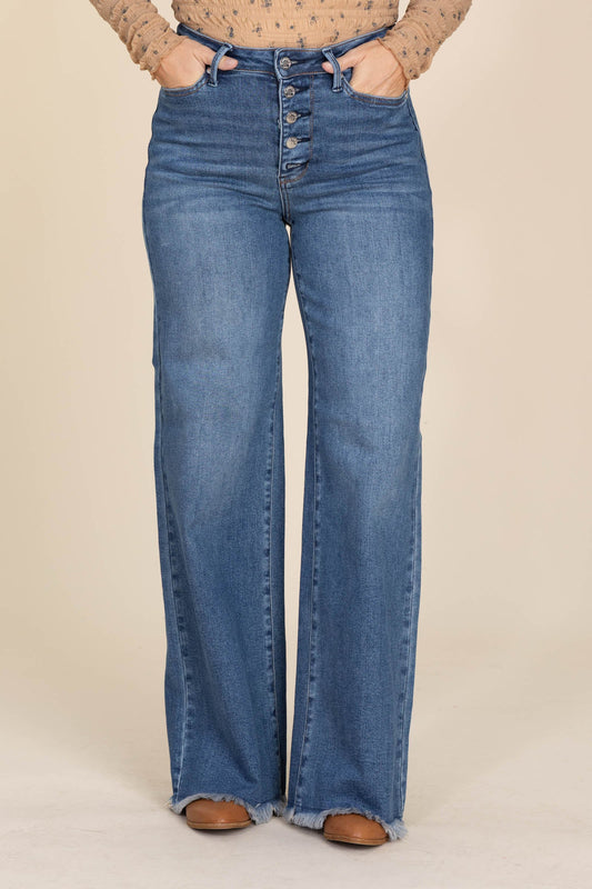 Judy Blue Column Straight Button Fly Jeans