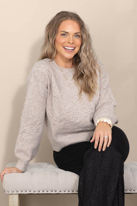 Floral Embroidery Sweaters