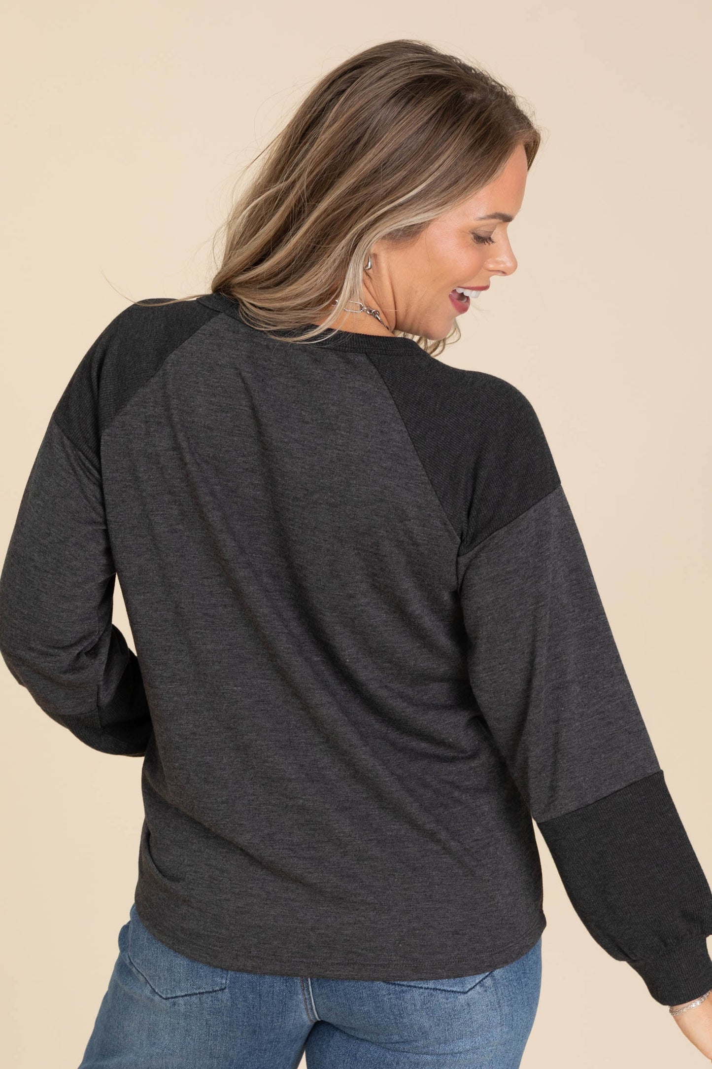 Monaco Rib Long Sleeve Knit Tops