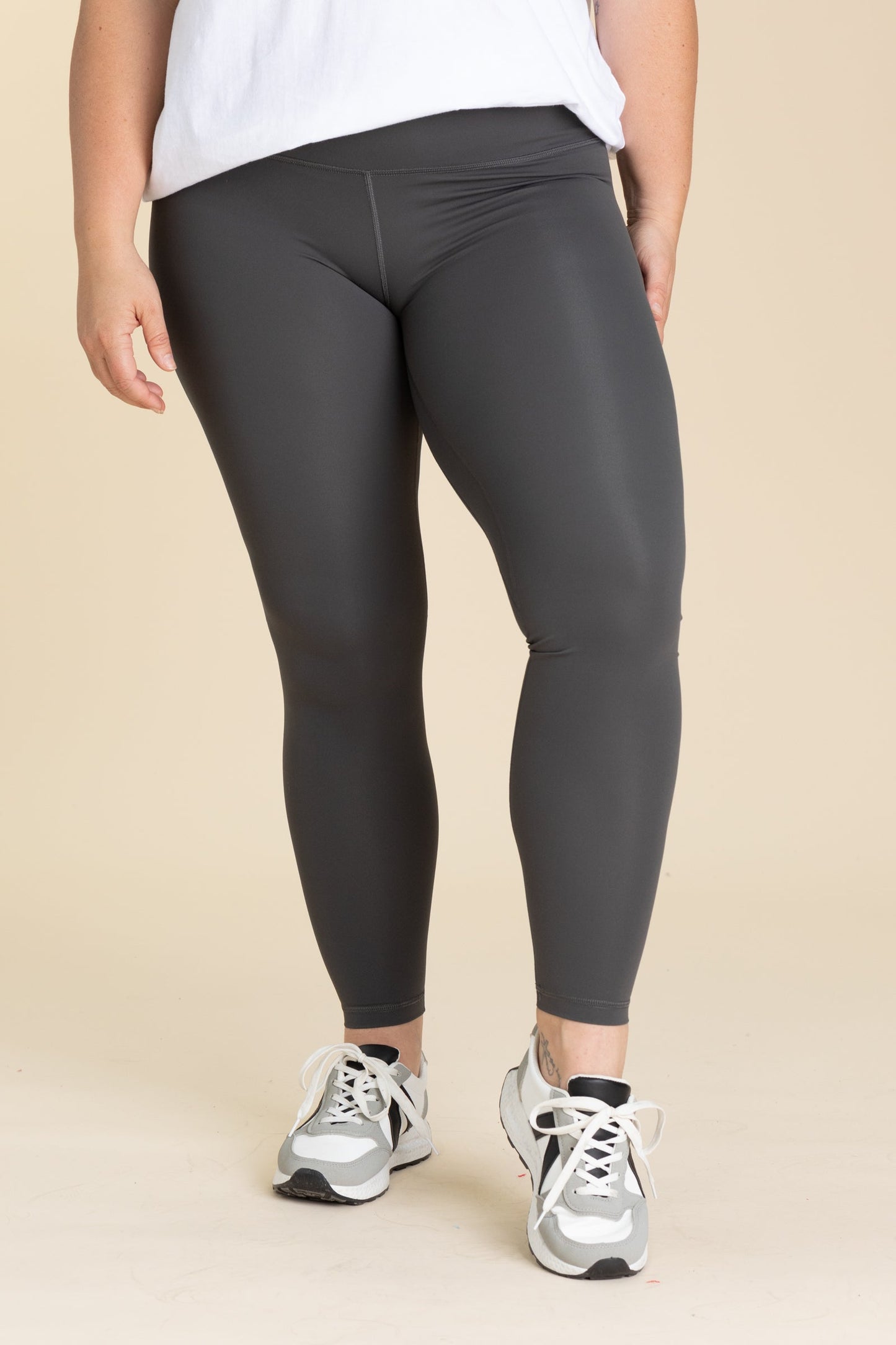 Solid Nylon Active Leggings