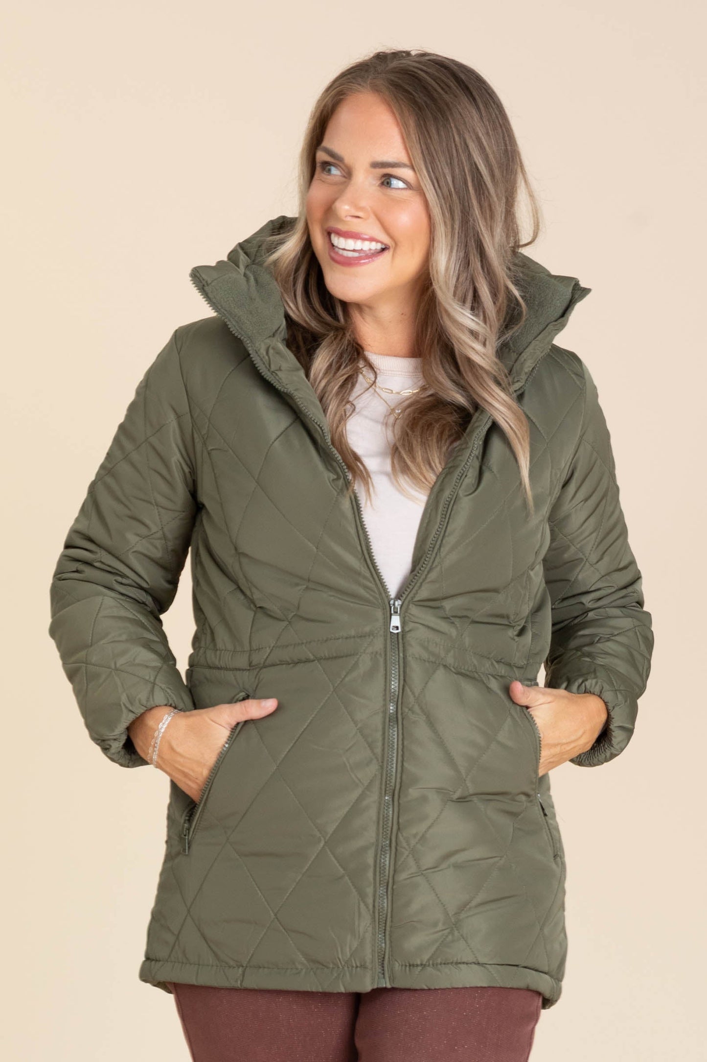 Long Quilted Anorak Coats