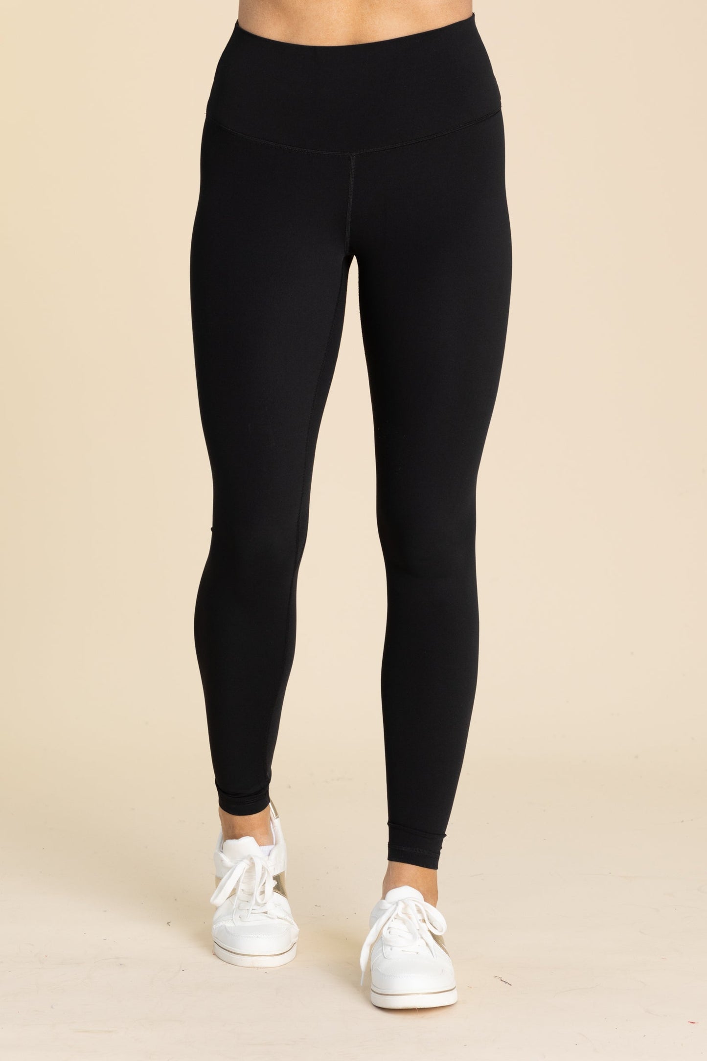 Solid Nylon Active Leggings