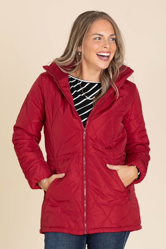 Long Quilted Anorak Coats