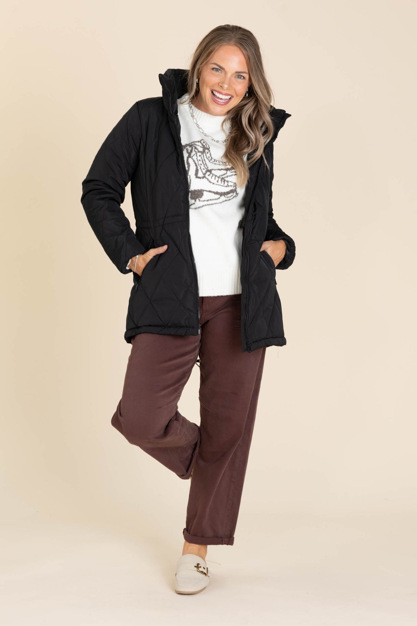 Long Quilted Anorak Coats