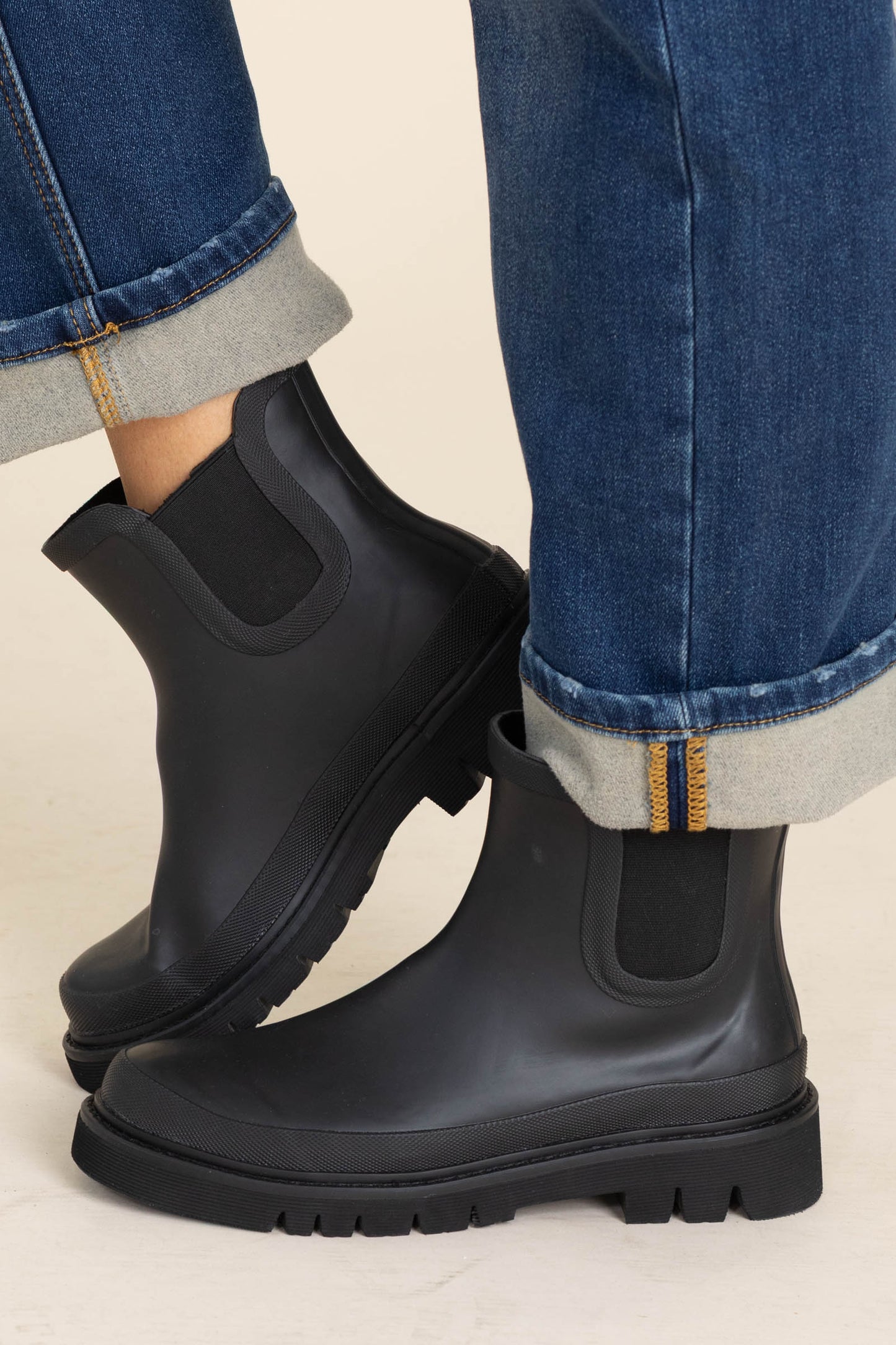 Corkys Black Pull On Lug Sole Boots