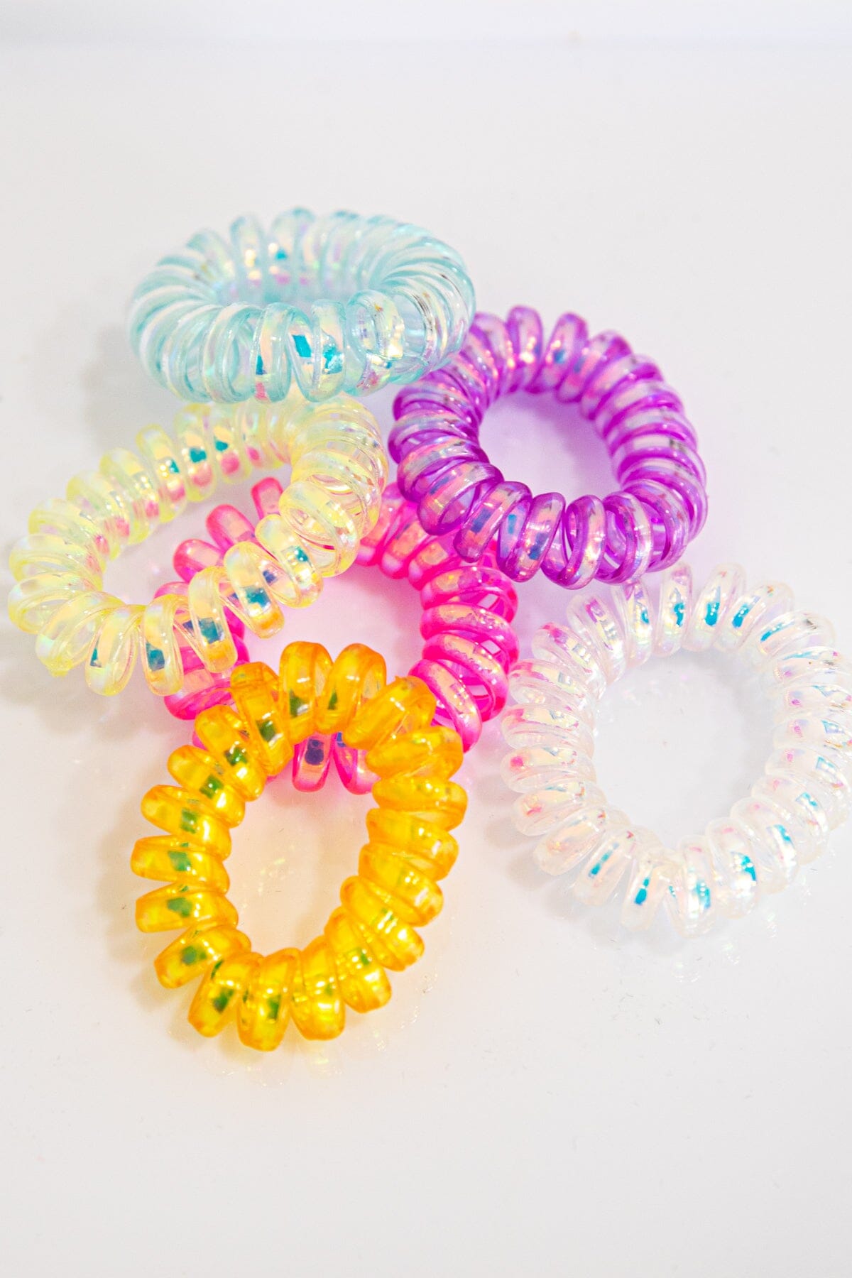 Six Pack Multicolor Coil Hair Ties