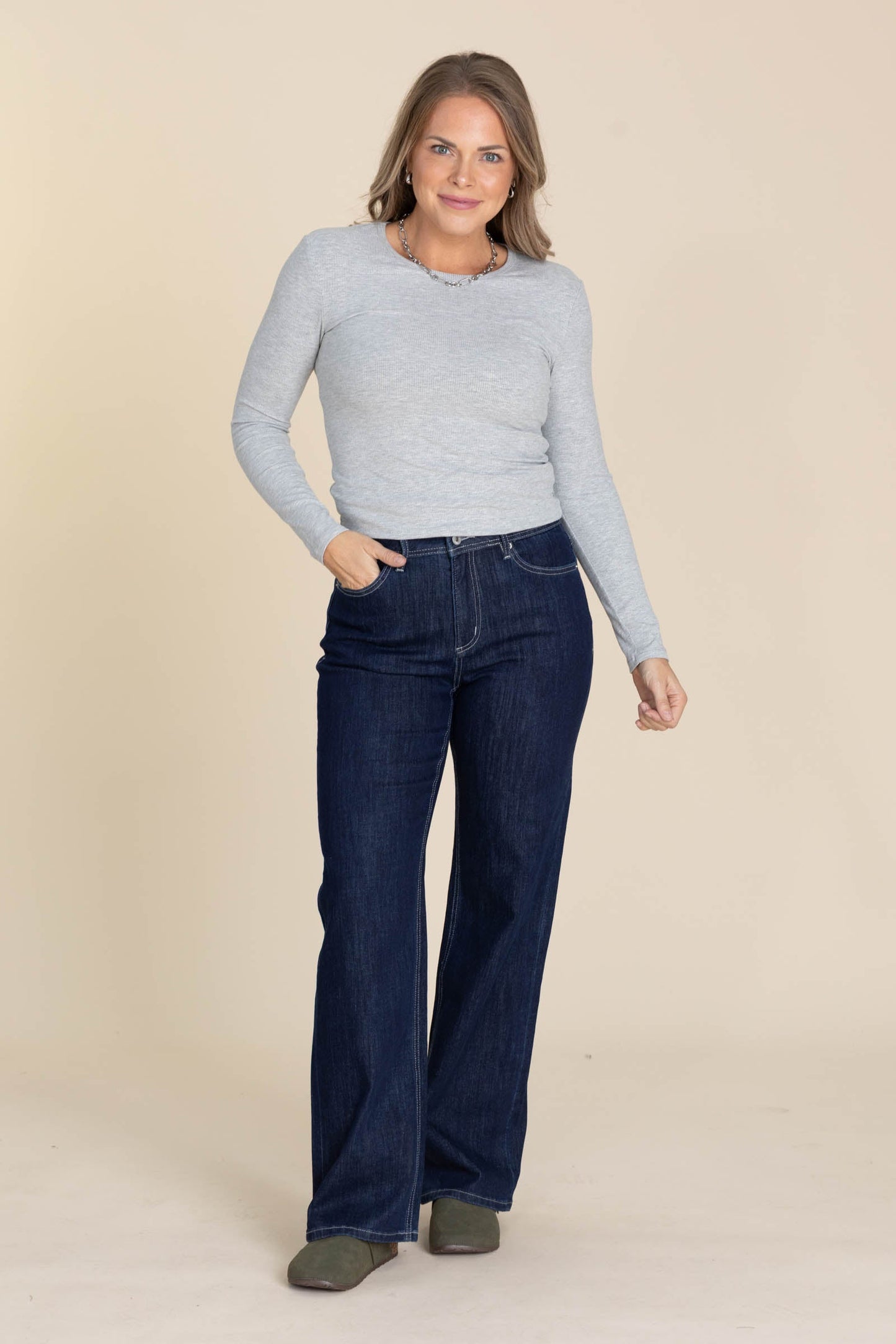 Mica High Rise Straight Leg Loose Fit Jeans