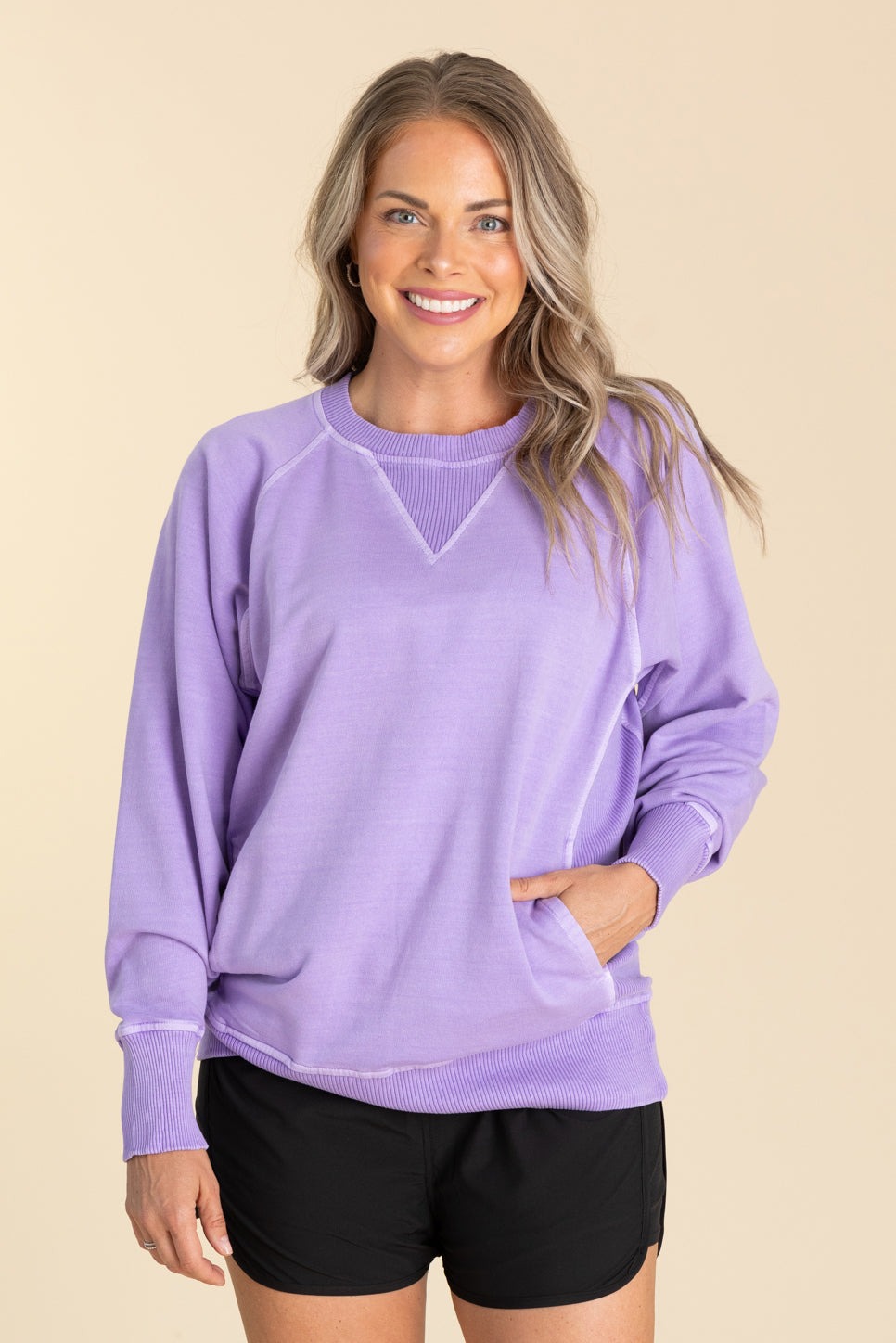 Pigment Dyed Sweatshirt With Pockets