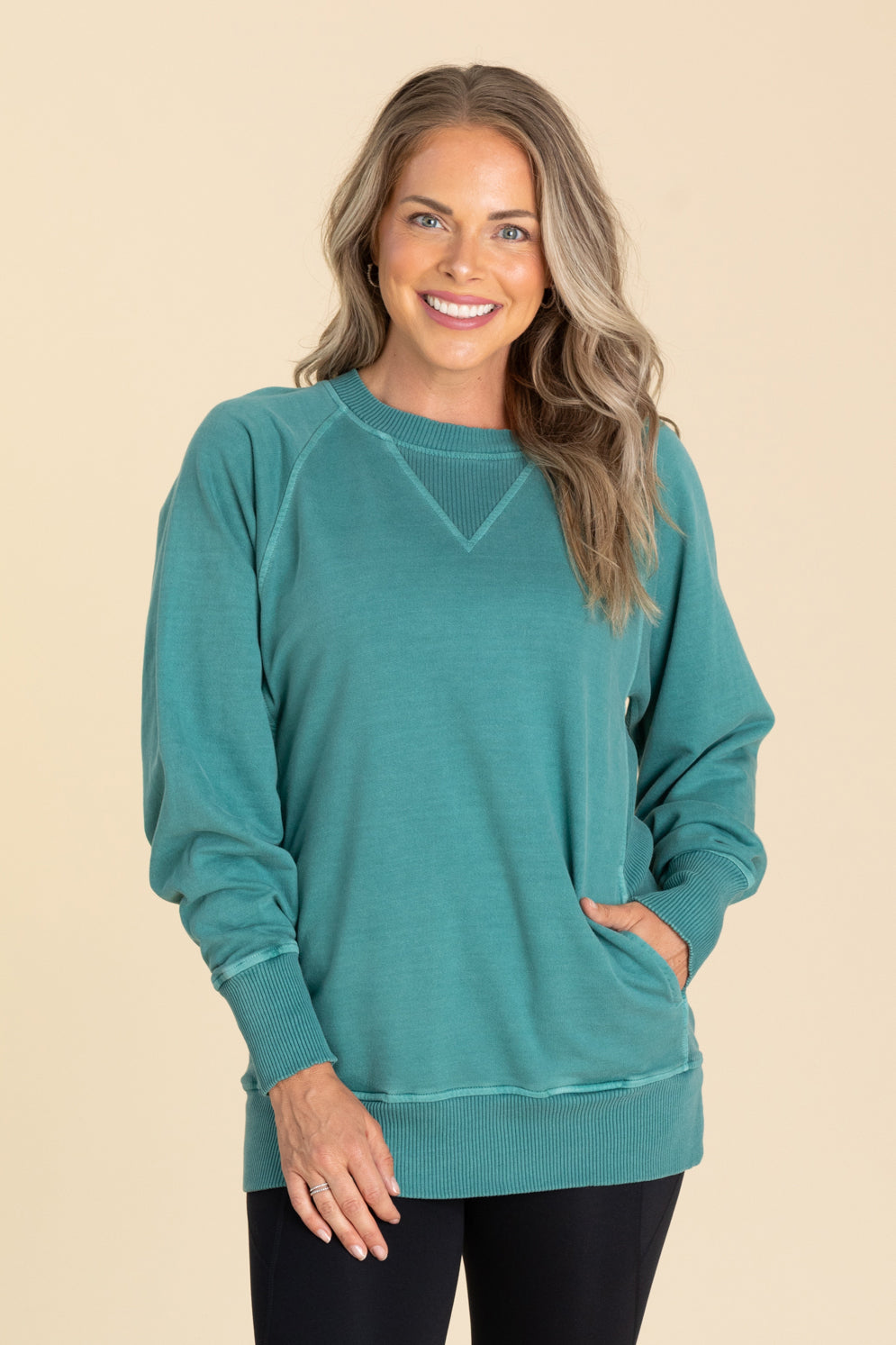 Pigment Dyed Sweatshirt With Pockets