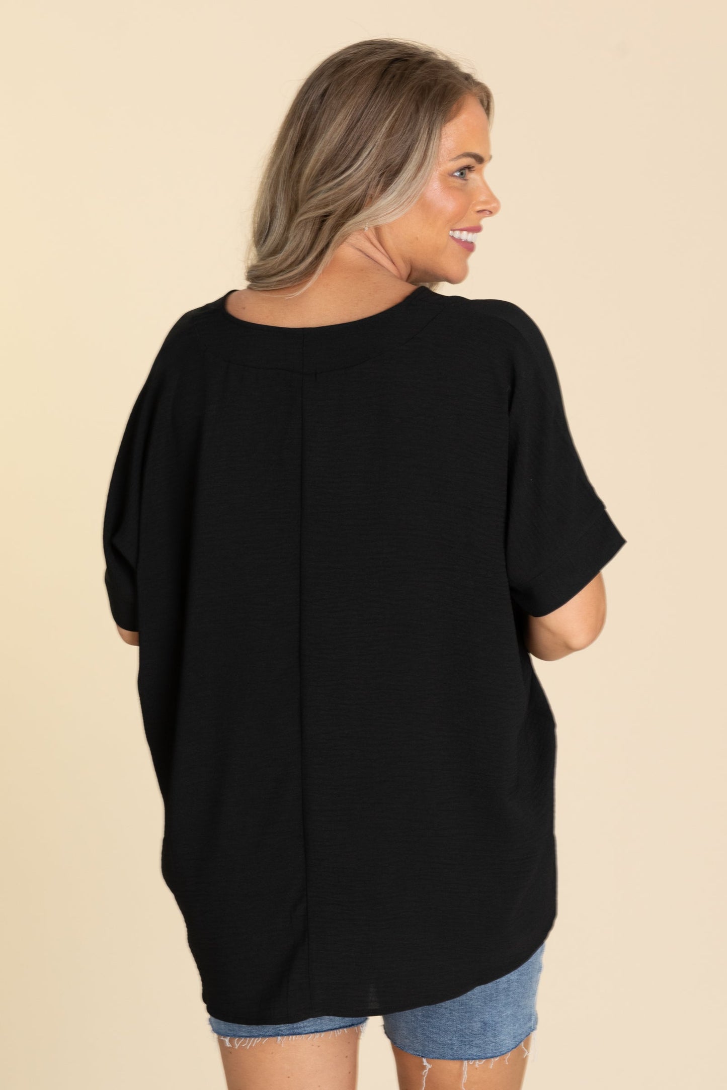 V-Neck Dolman Sleeve Airflow Top