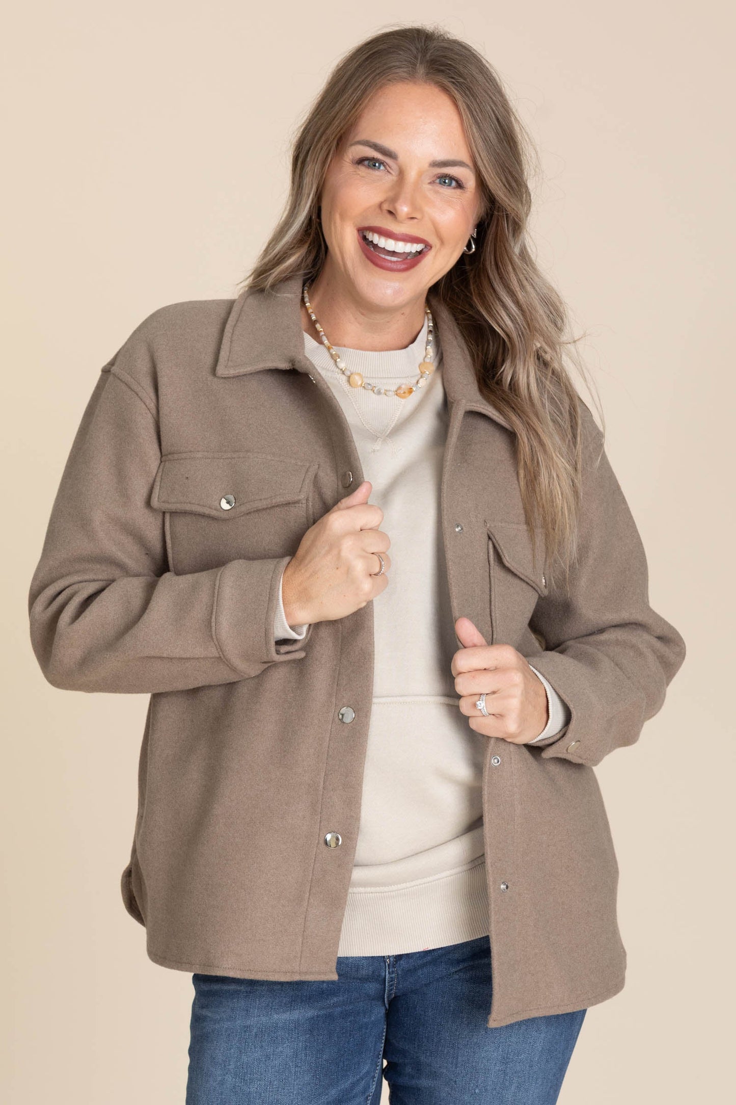 Collared Shackets With Chest Pocket