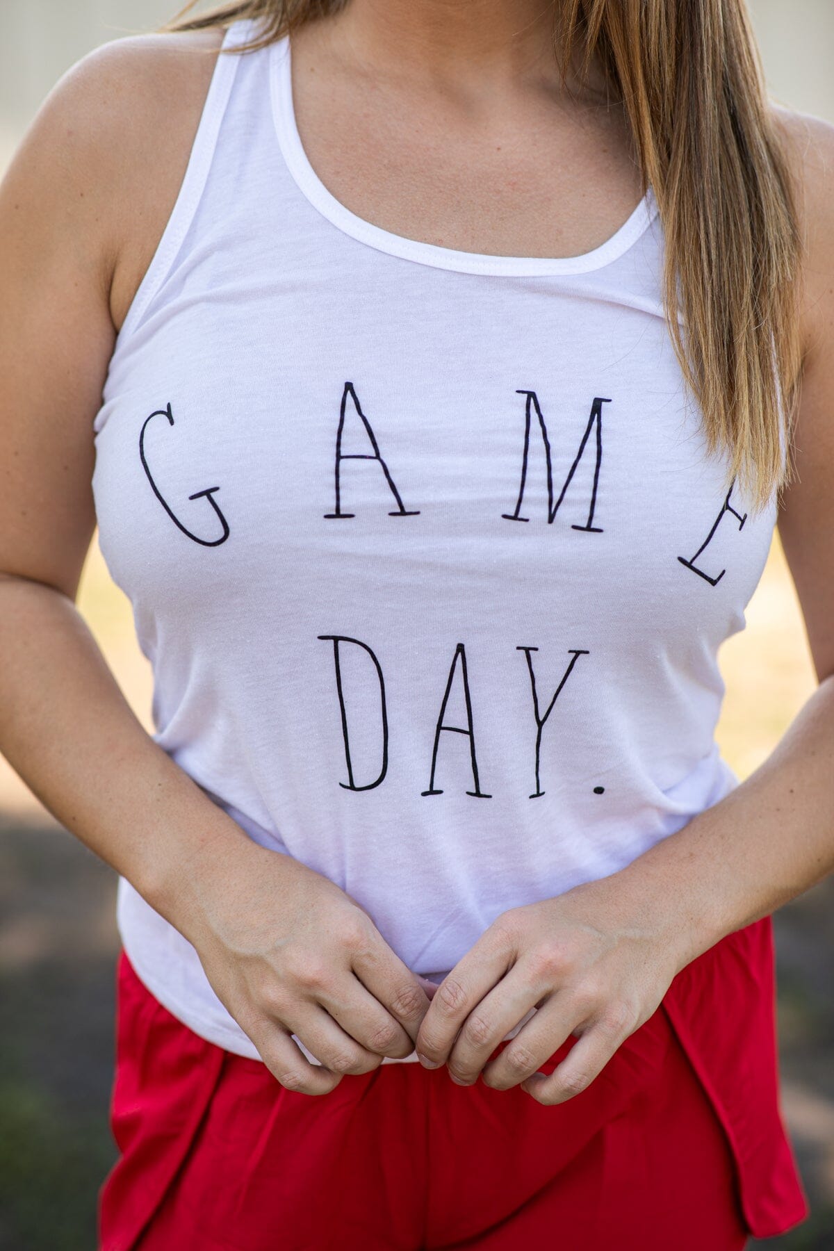 White Game Day Graphic Tee
