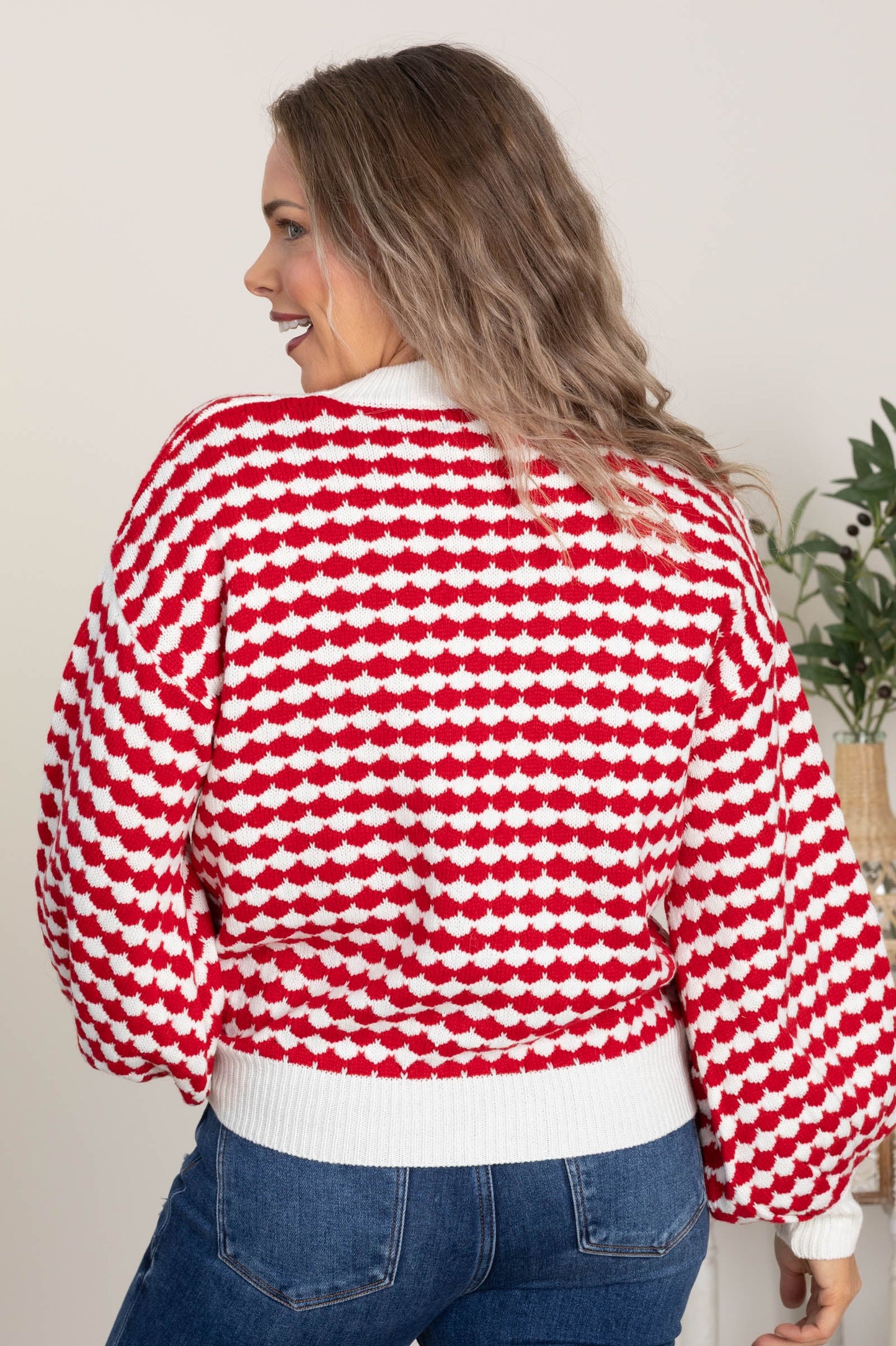 Red Christmas Spirit Sweater by Filly Flair