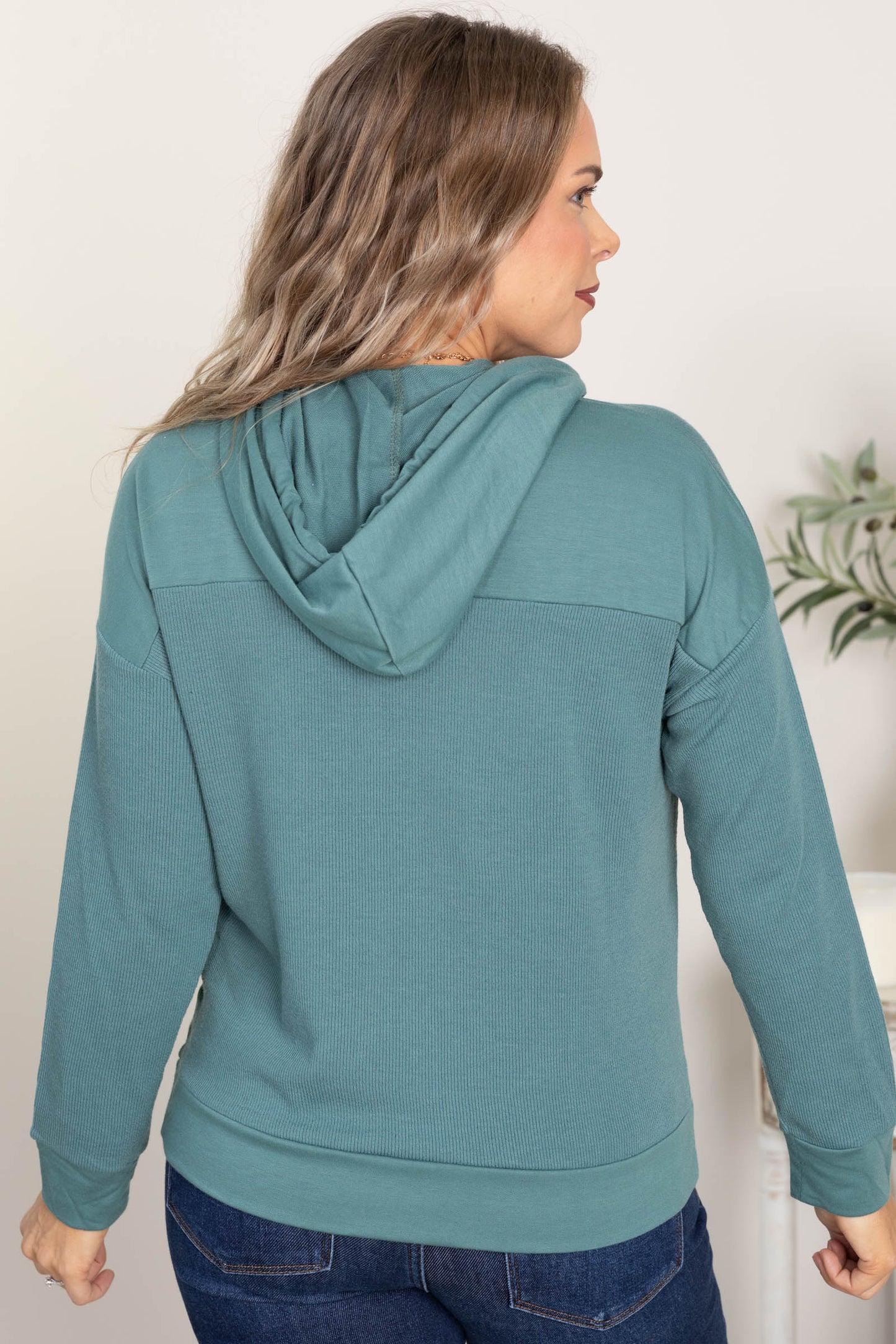 Monaco Ribbed Drawstring Knit Hoodies