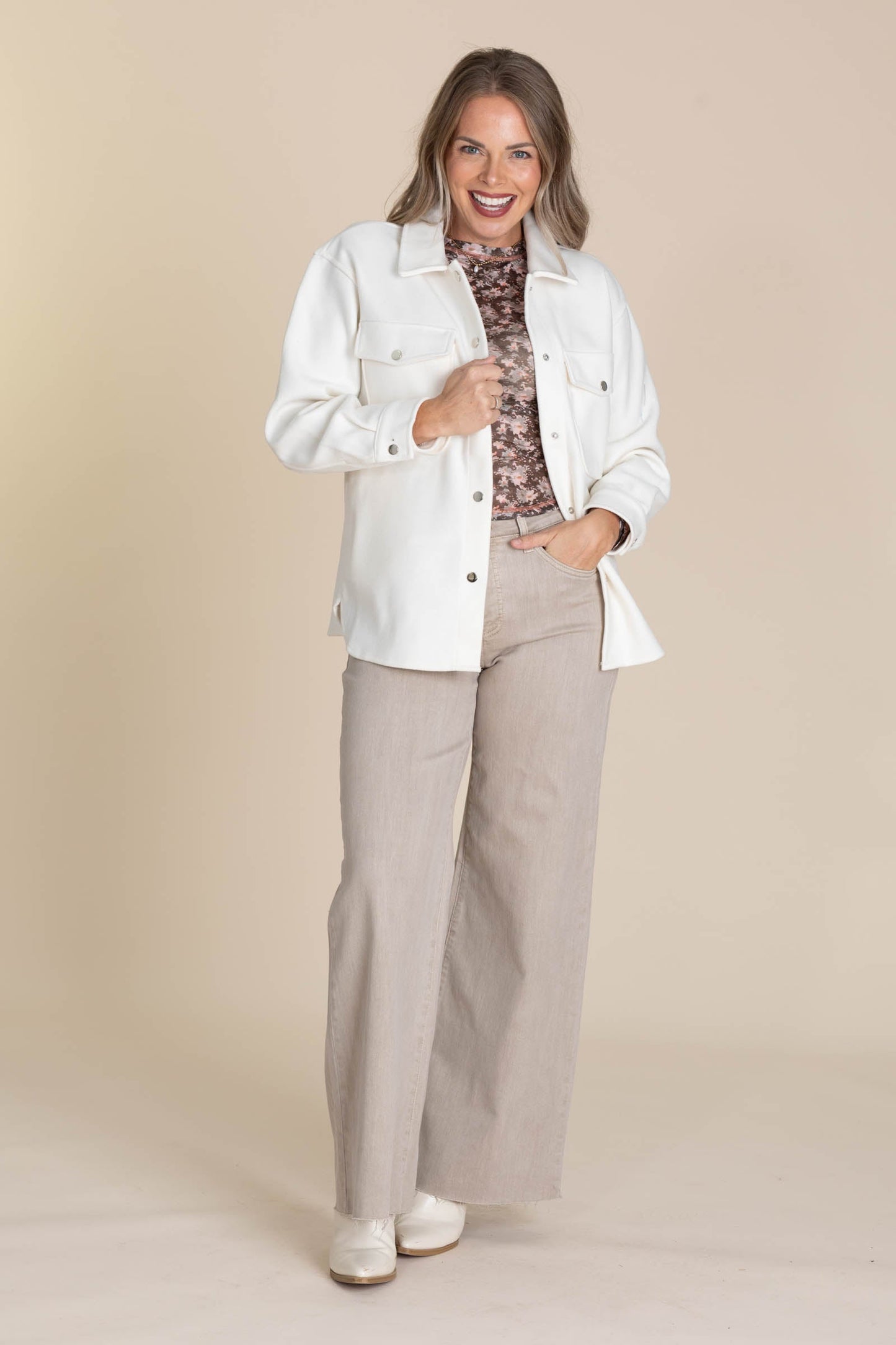 Collared Shackets With Chest Pocket