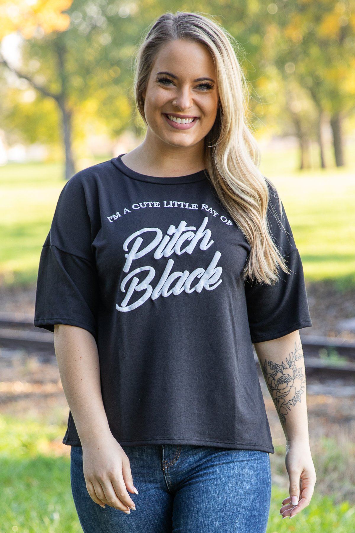 Black I'm A Cute Little Ray Graphic Tee