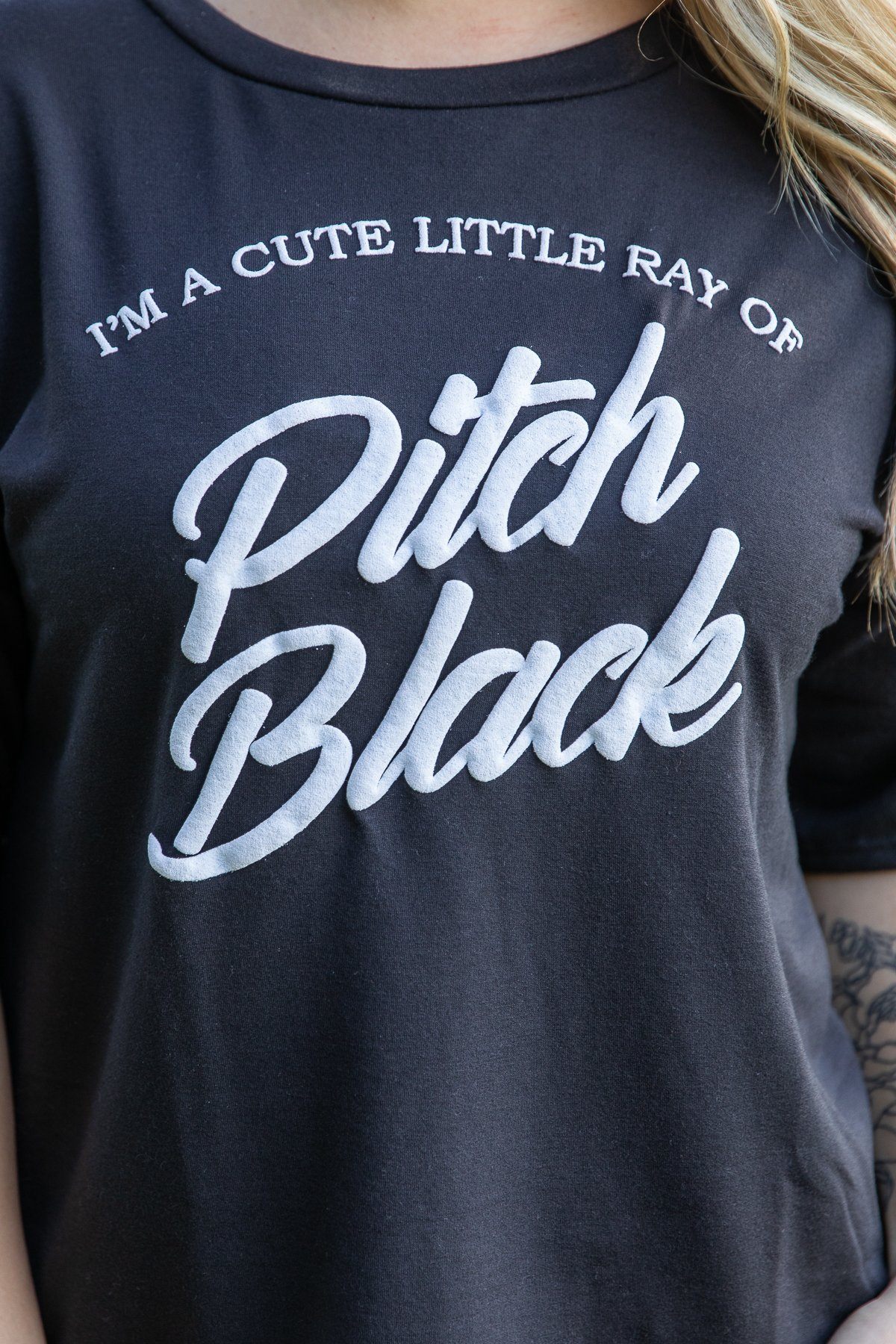 Black I'm A Cute Little Ray Graphic Tee