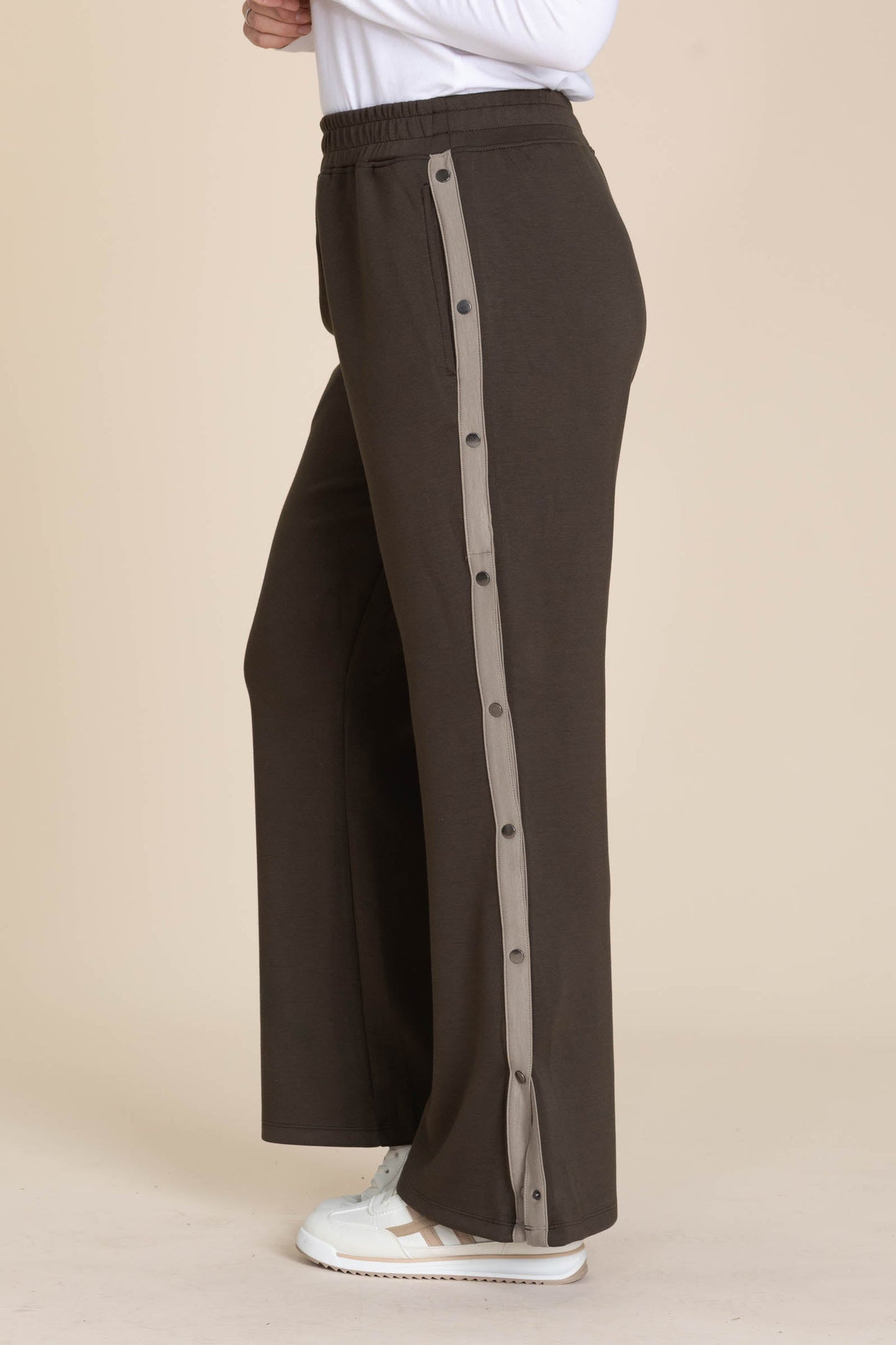 Dark Olive Snap Scuba Pants