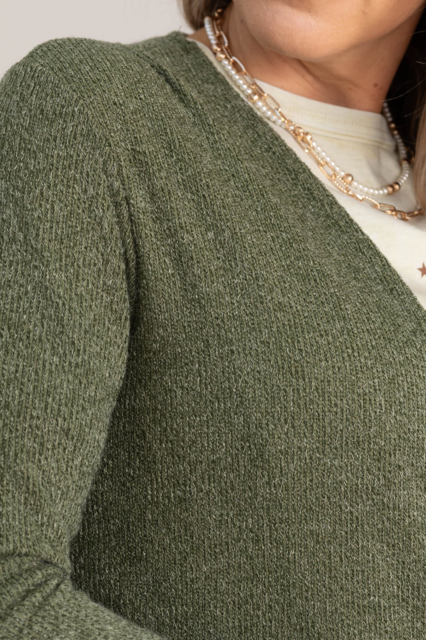 Heathered Open Duster Cardigans With Slits