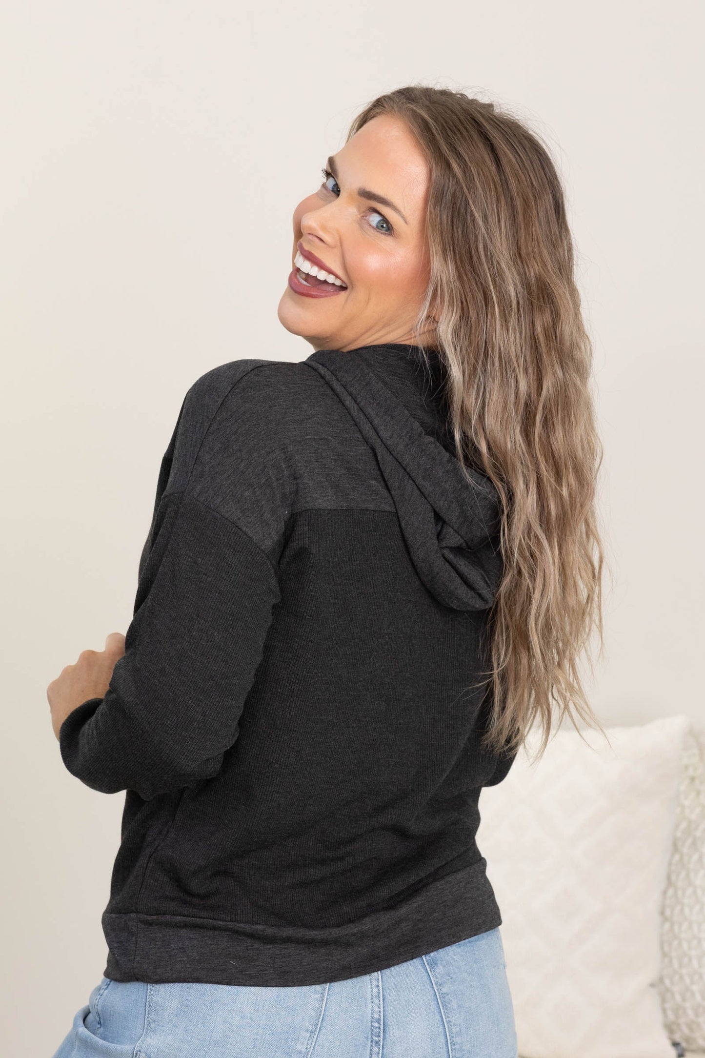 Monaco Ribbed Drawstring Knit Hoodies