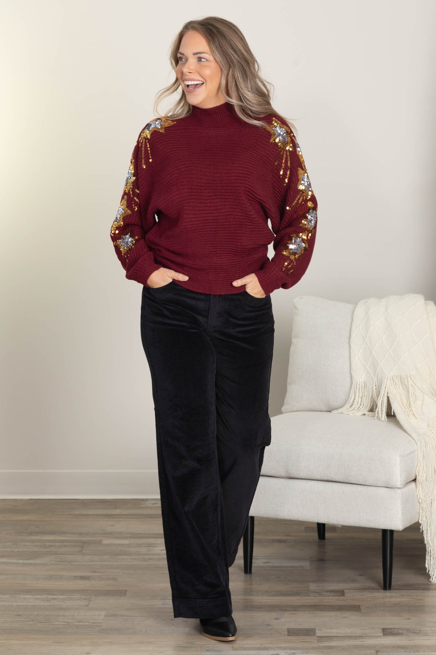 Judy Blue Black Corduroy Trouser Wide Pants