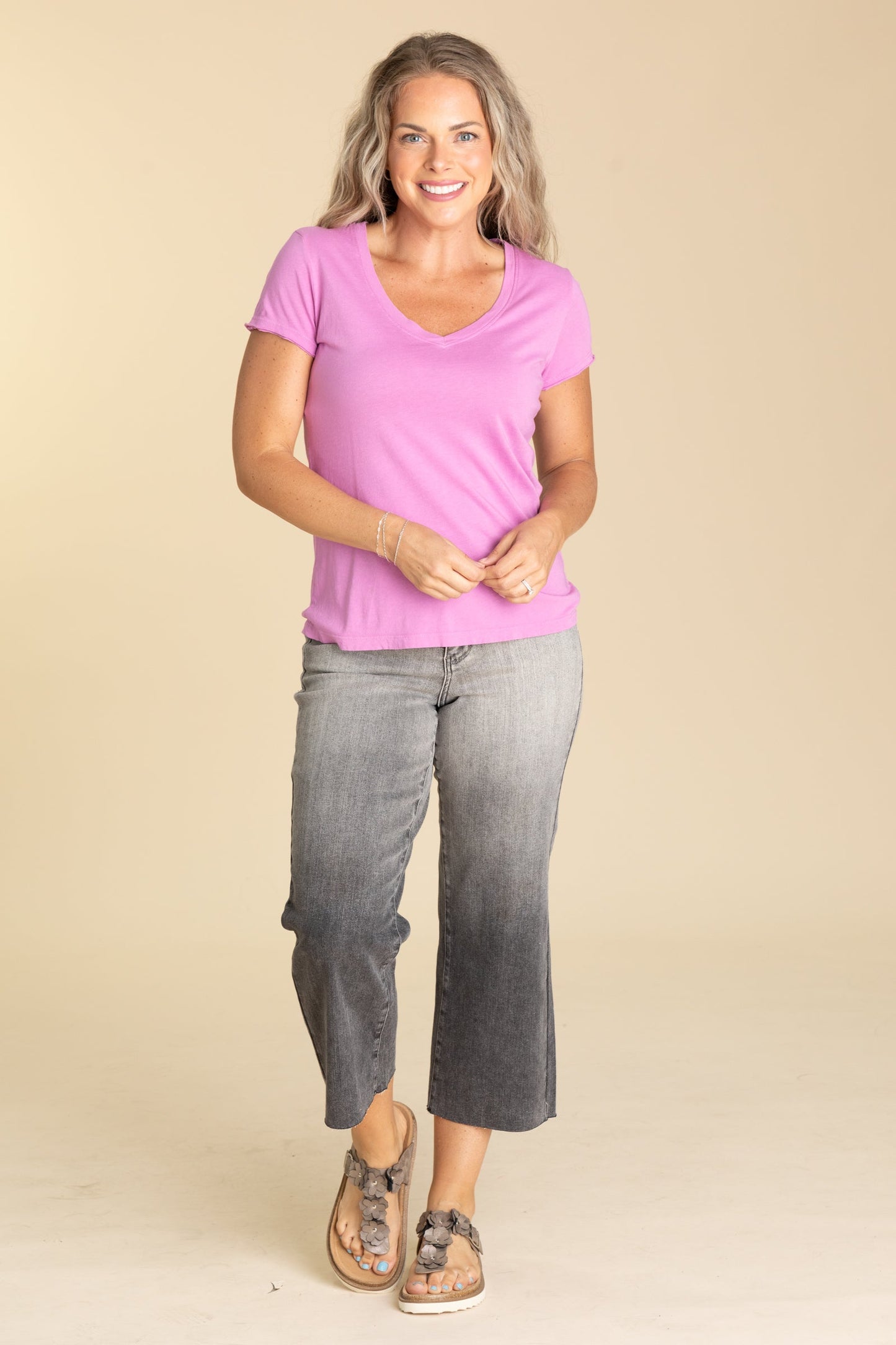 Ultra Soft V-Neck Basic Knit Top