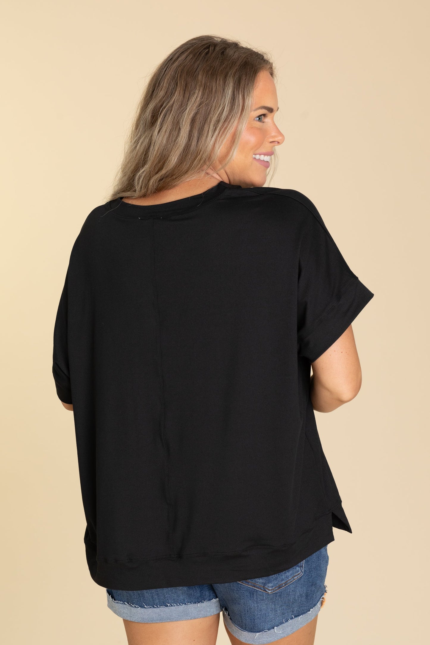 Ultracozy Short Sleeve Crewneck Knit Top