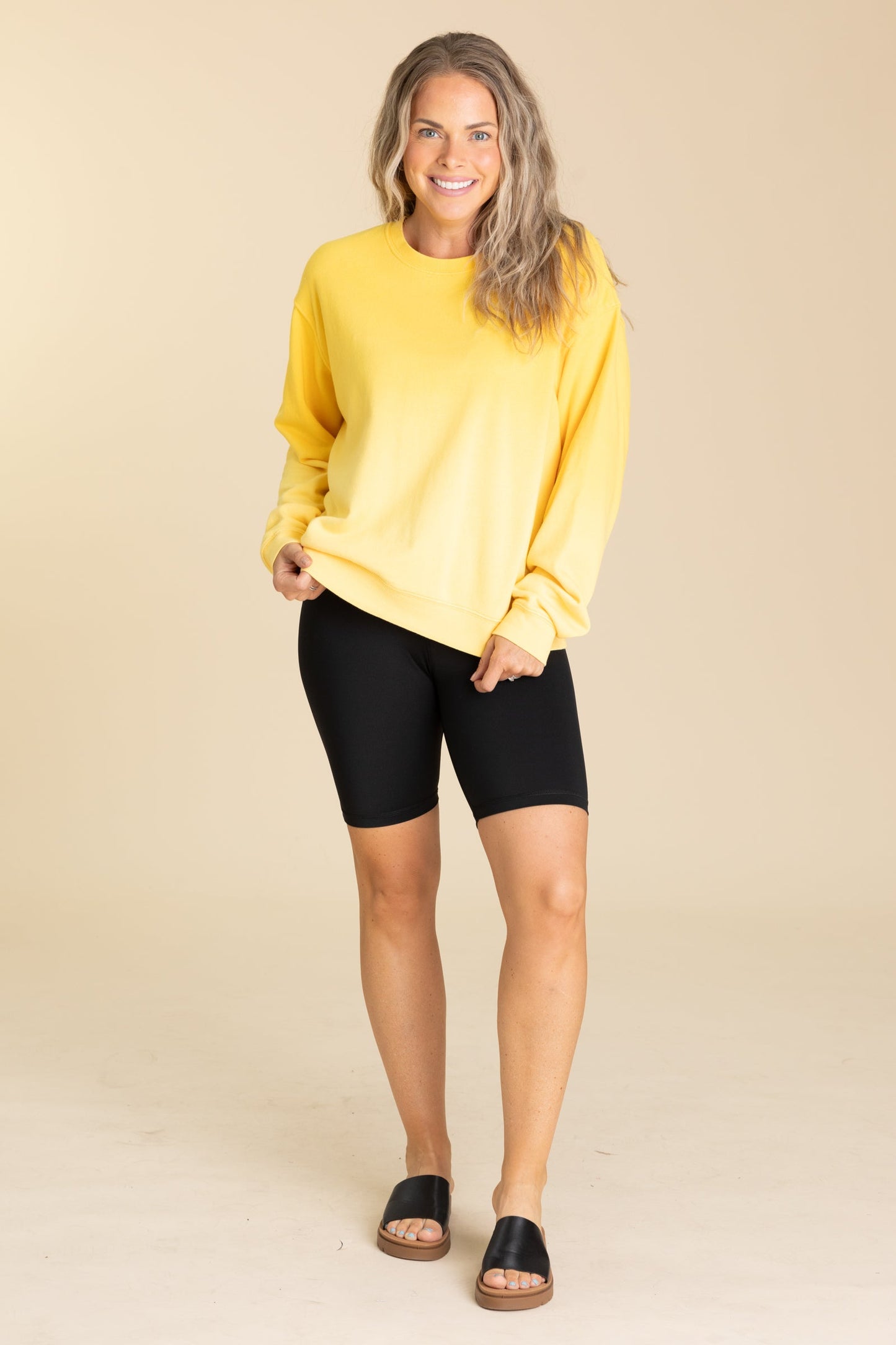 Active High Rise Matte Biker Shorts