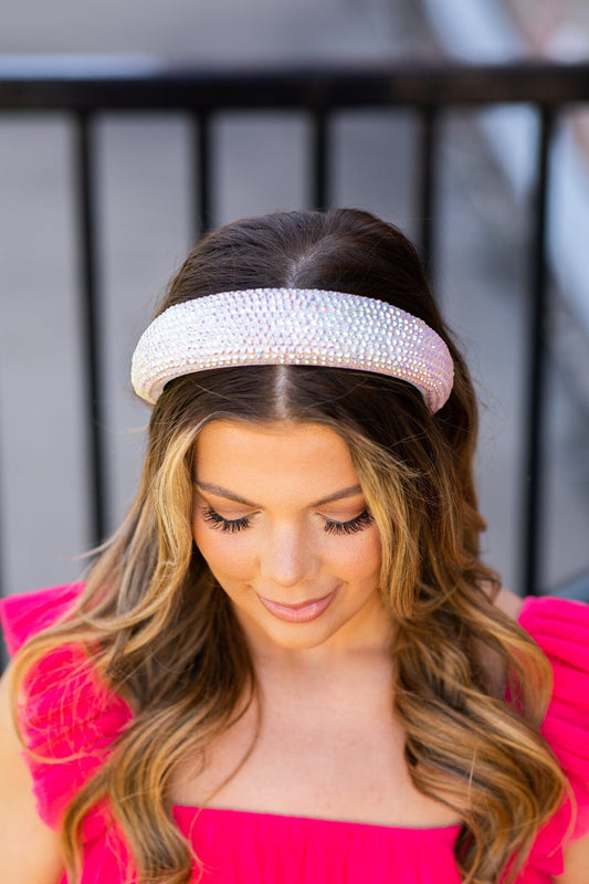 White Rhinestone Headband