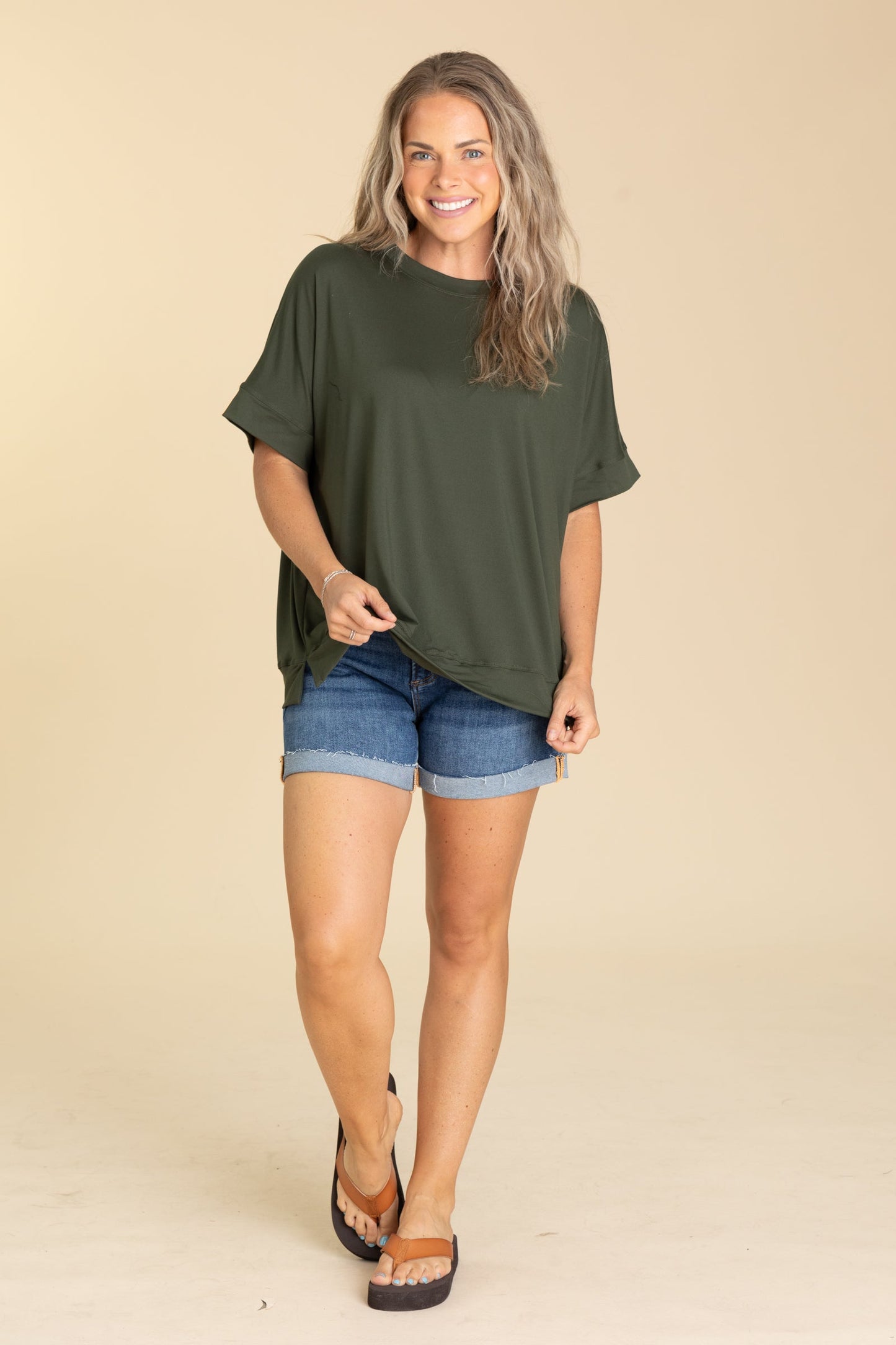 Ultracozy Short Sleeve Crewneck Knit Top