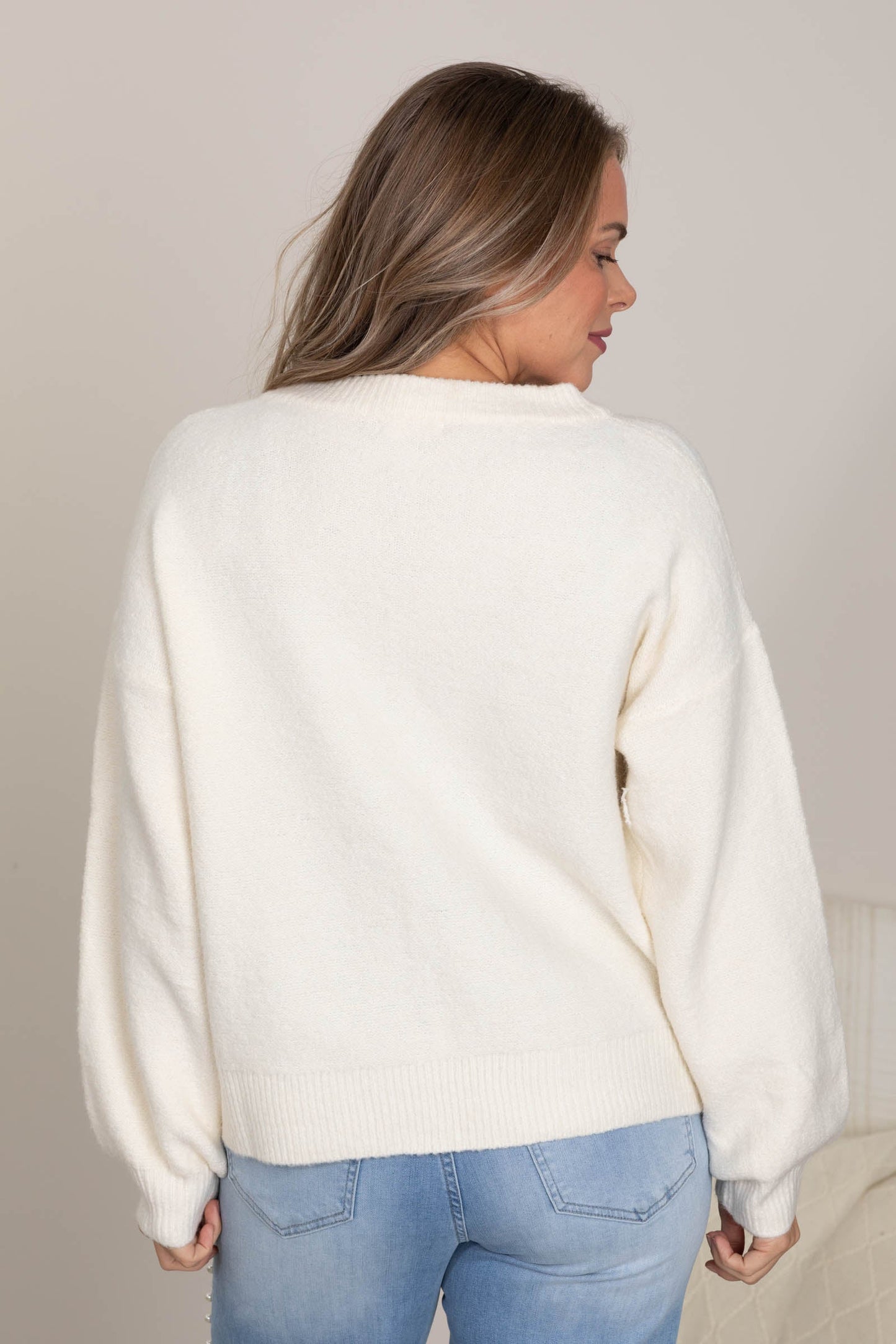 Ivory Tie Closure Soft Knit Cardigans