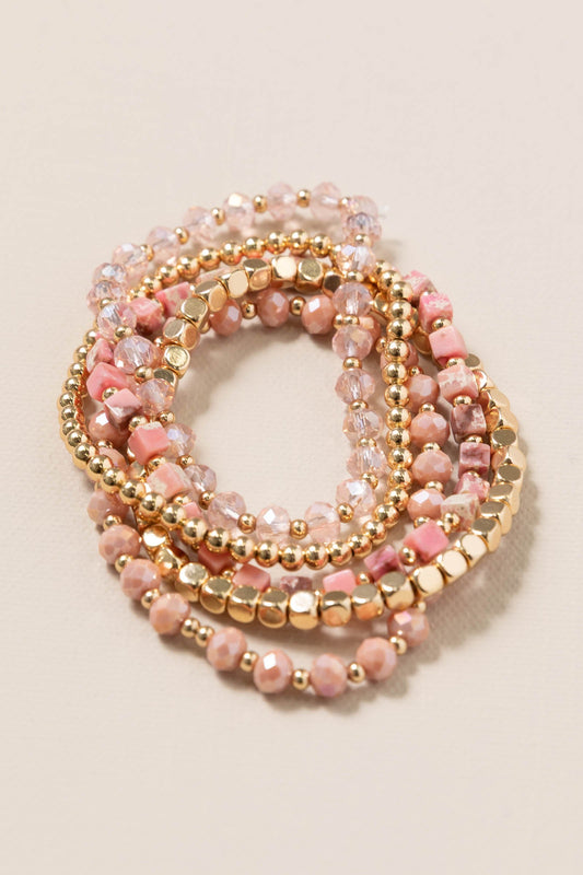 Natural Stone Stretch Bracelet Set