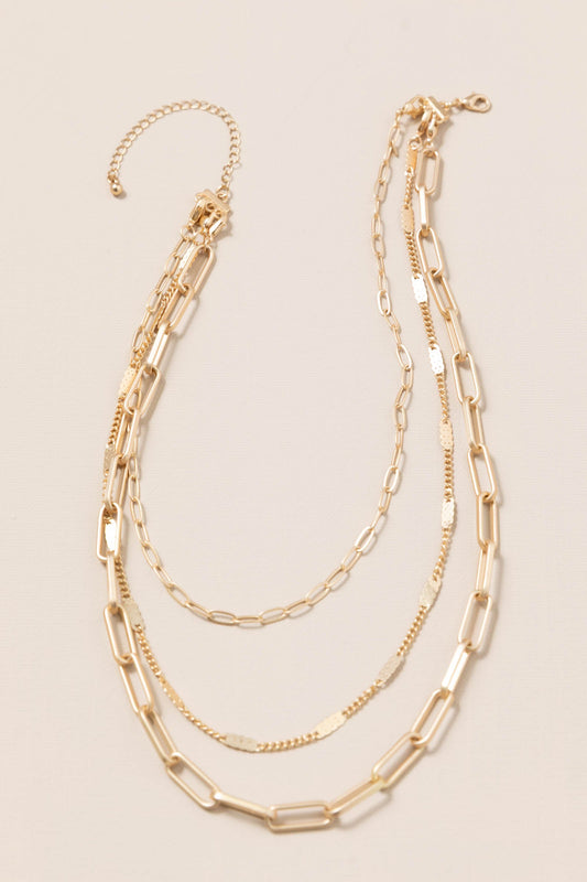 Matte Three Layered Necklaces Multifunction