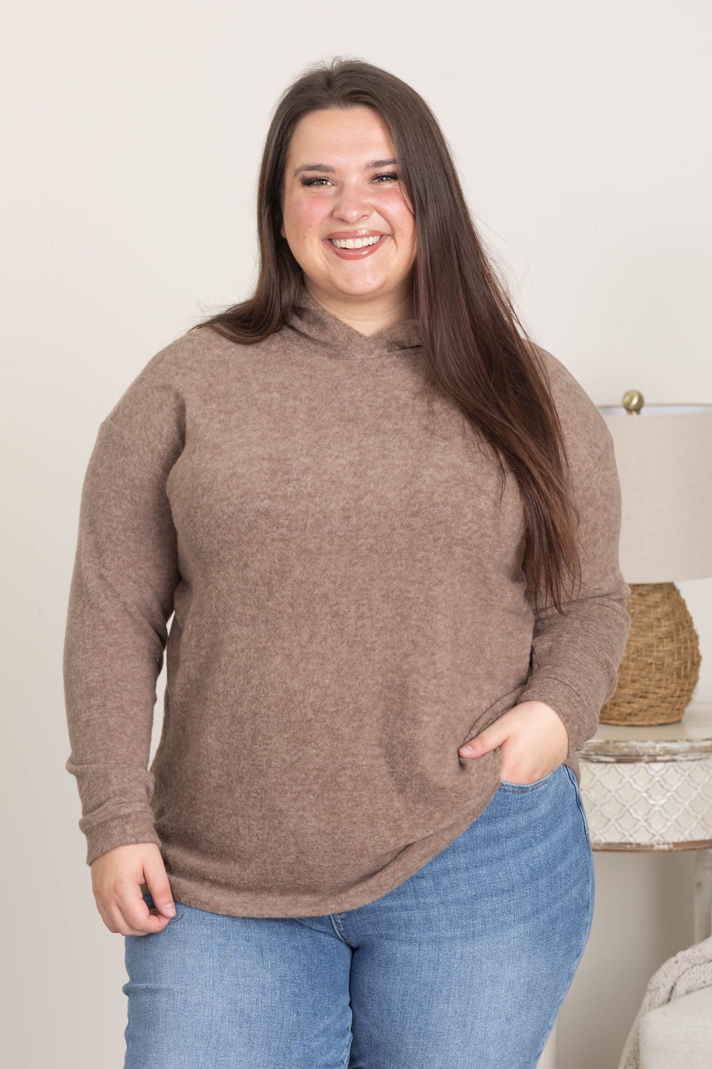 Hooded Brushed Melange Hacci Sweaters