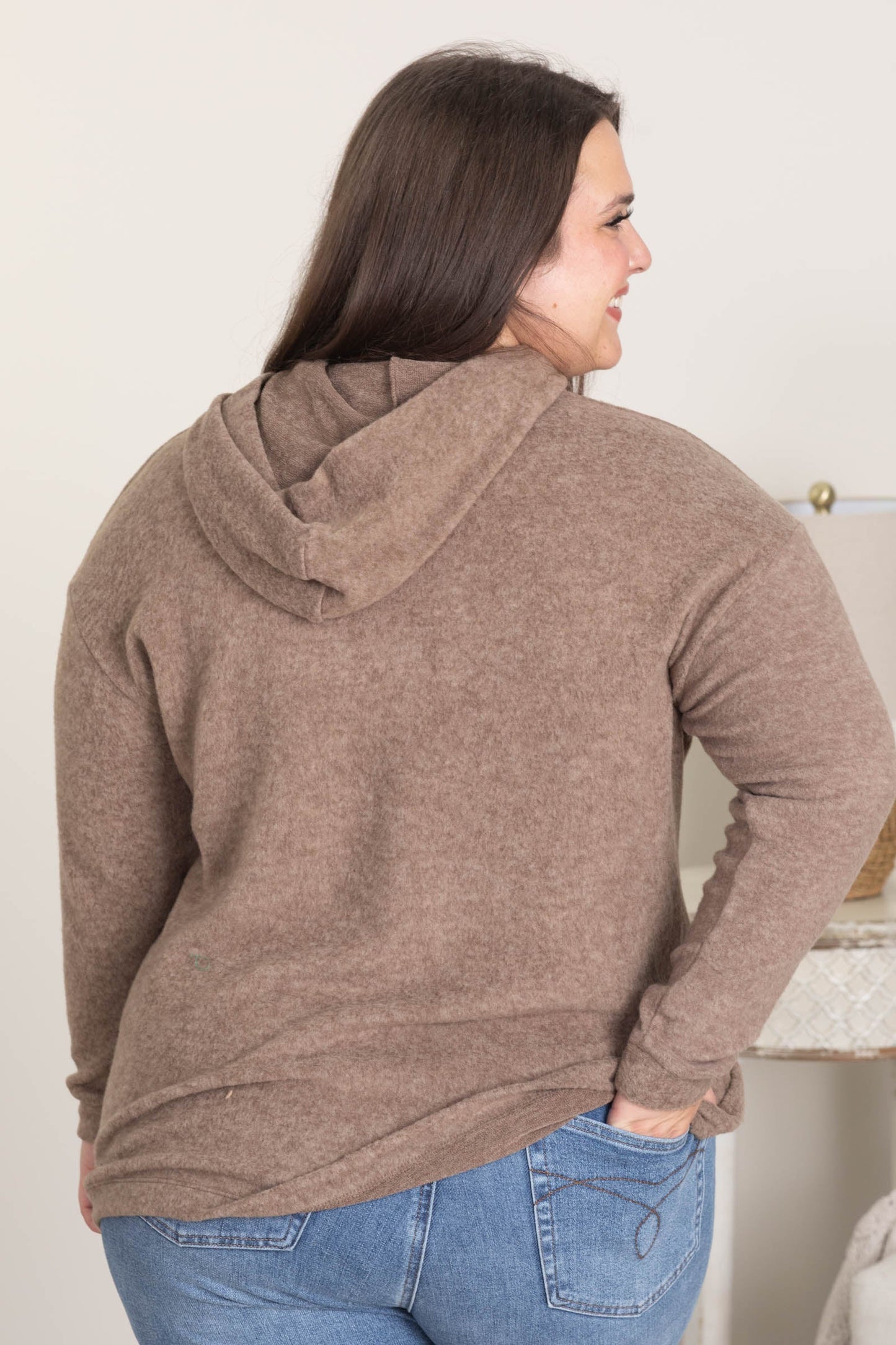 Hooded Brushed Melange Hacci Sweaters