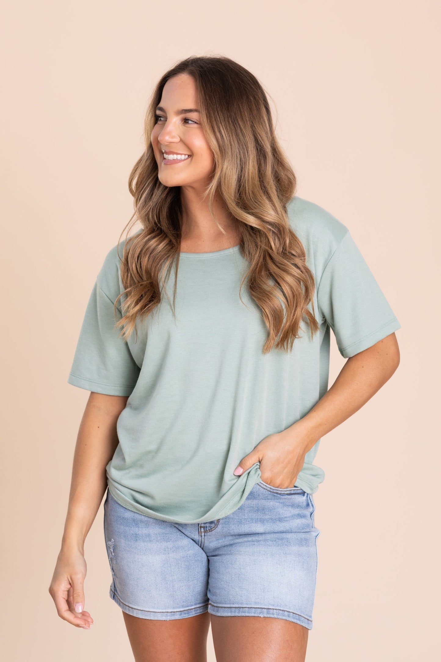 Effortlessly Everyday Short Sleeve Knit Tee