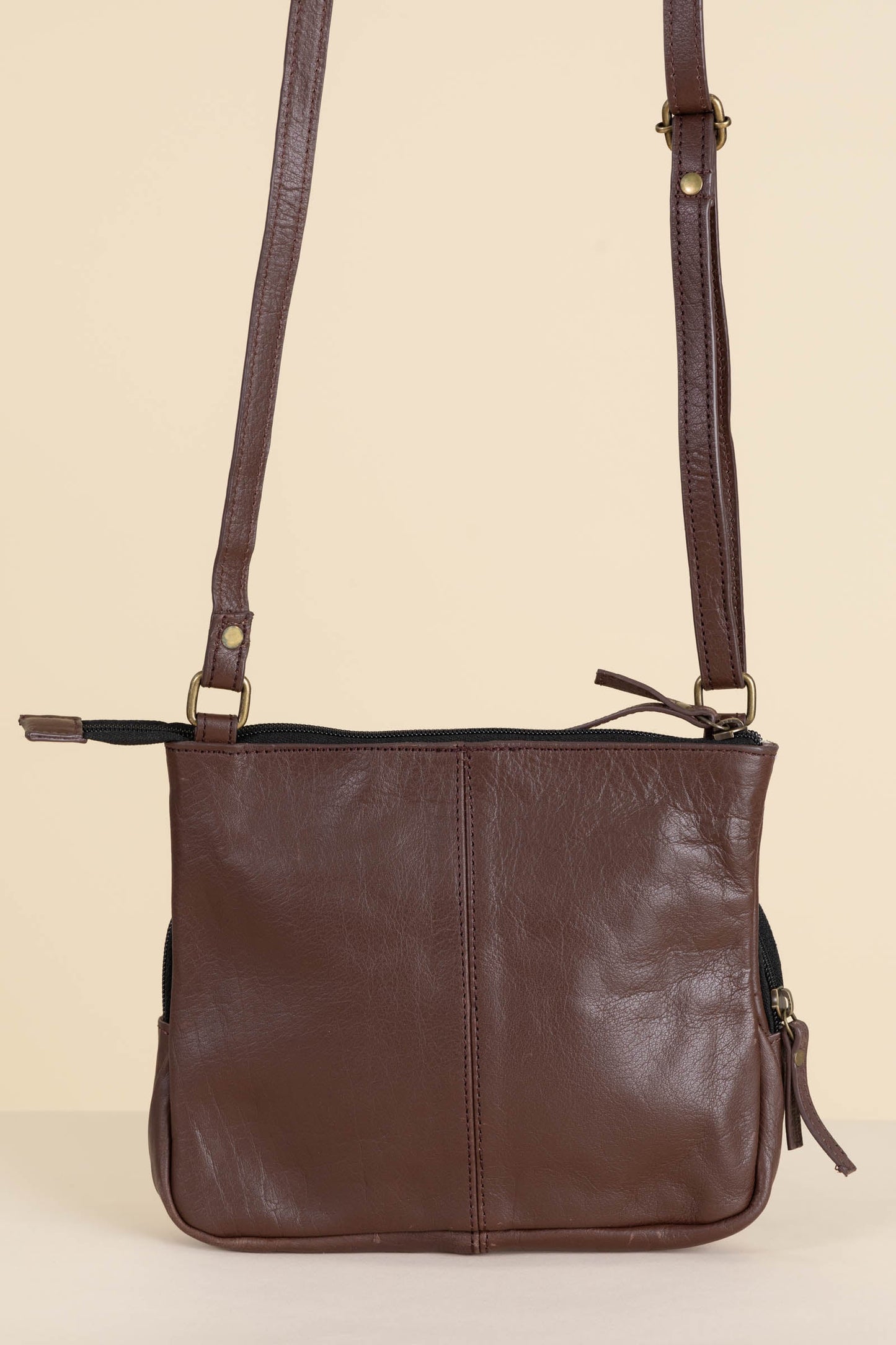Brown Cowhide Crossbody