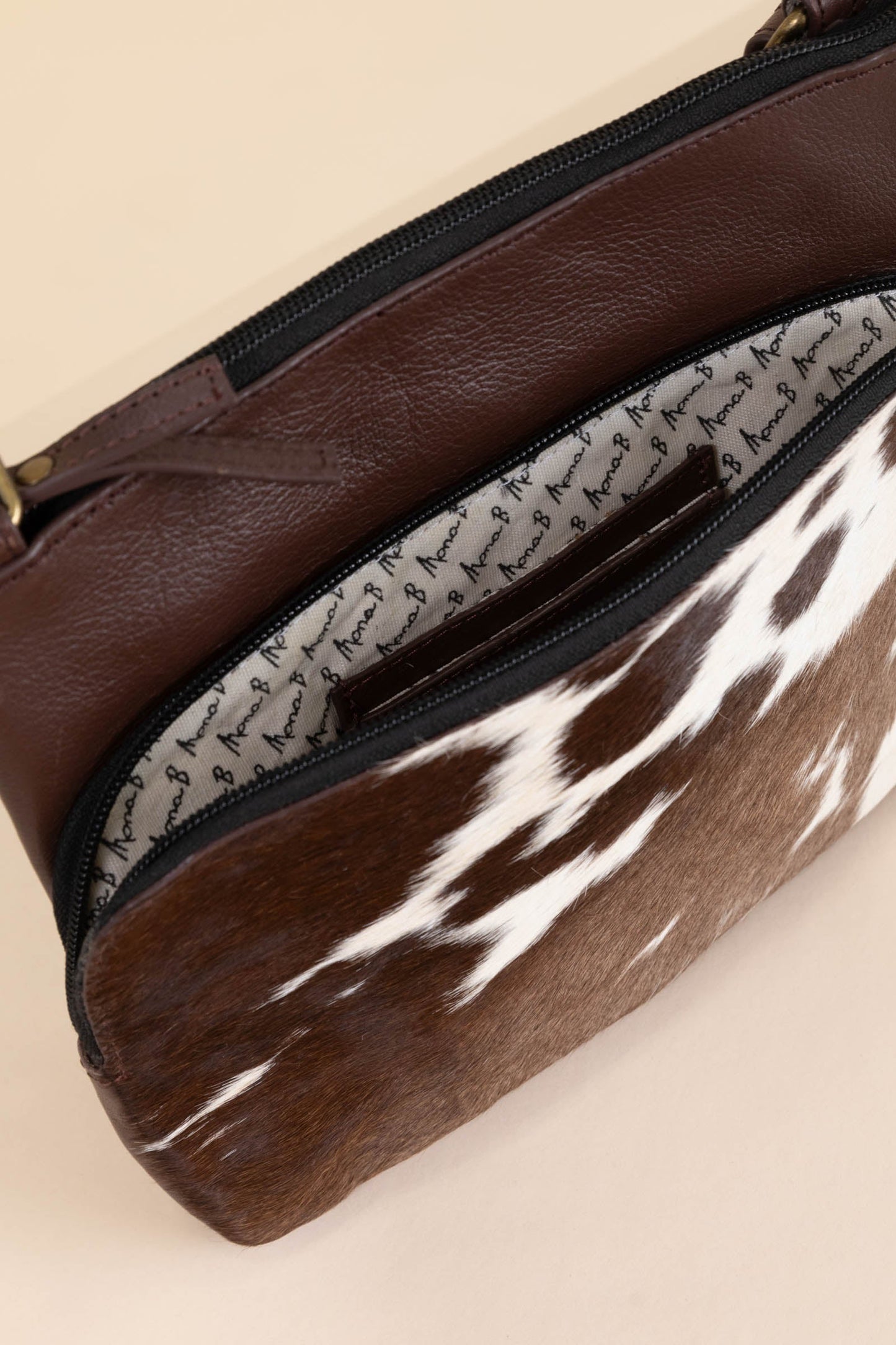 Brown Cowhide Crossbody
